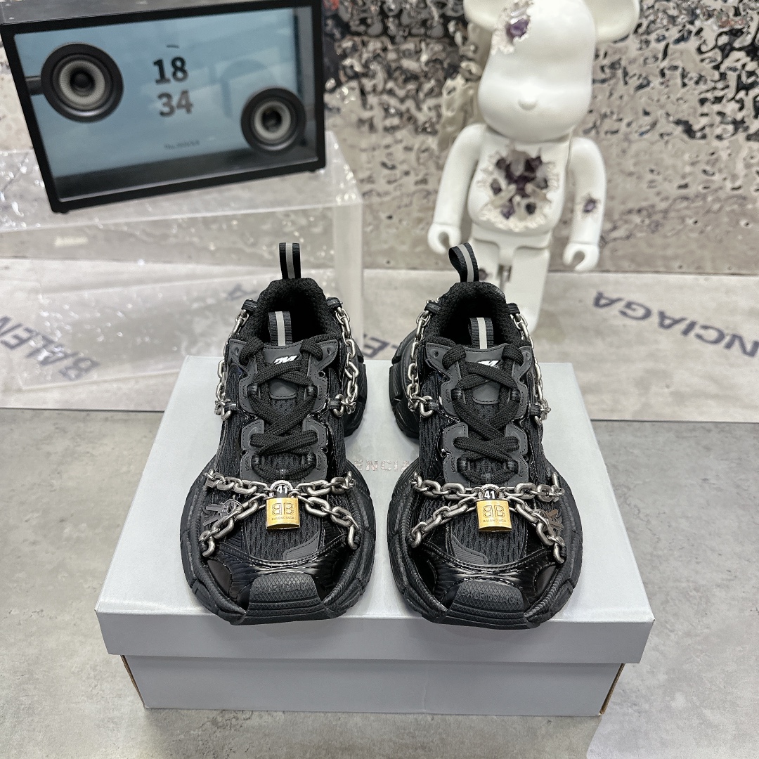 NO:416332,25SS latest model, top version Balenciaga 3XL Share Sneaker Metal Chain Lock Dad Shoes Size 35-46, Dad Shoes, balenciaga1986090925SS最新款,顶级版本 Balenciaga 3XL Share Sneaker 金属链条锁扣老爹鞋 码数35-46,老爹鞋,balenciaga,Women's Shoes