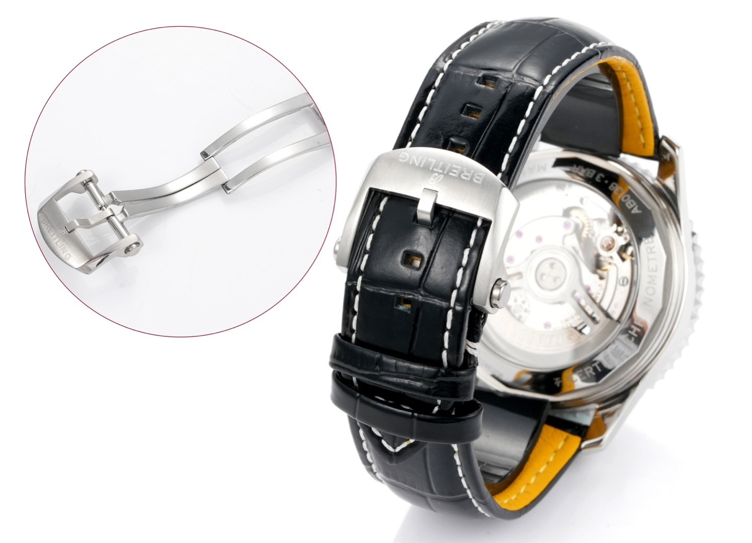 百年灵 Navitimer 航空计时腕表皮带,男,手表 8