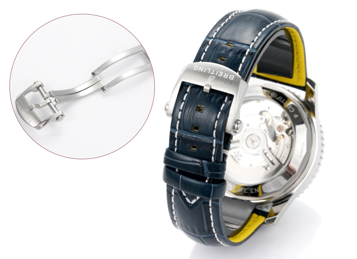 百年灵 Navitimer 航空计时腕表皮带,男,手表 8