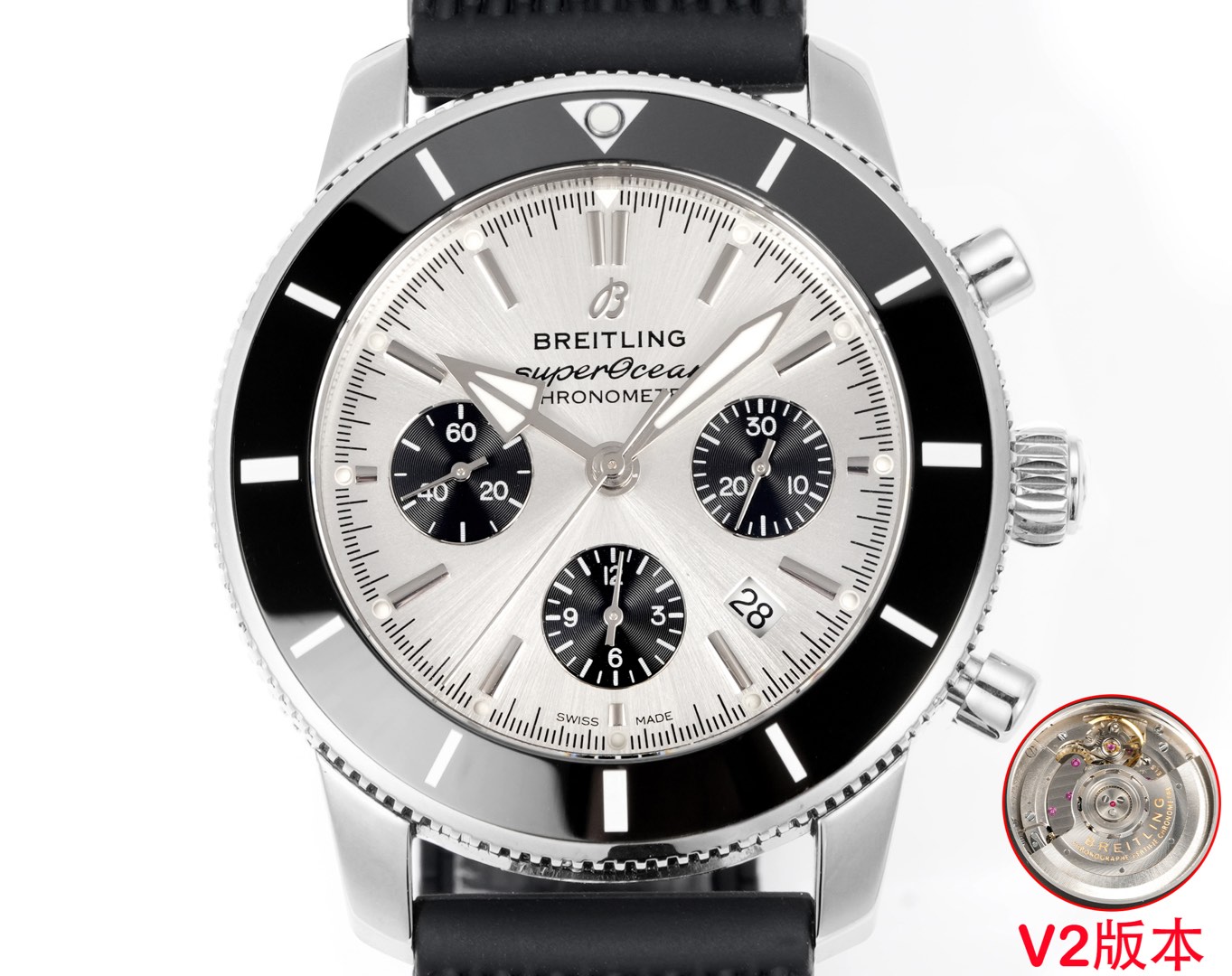 Breitling Super Ocean Chronograph 46: 100-Year Spirit with Panda Clock & Milan Steel Belt – Review & Features - 图片 2