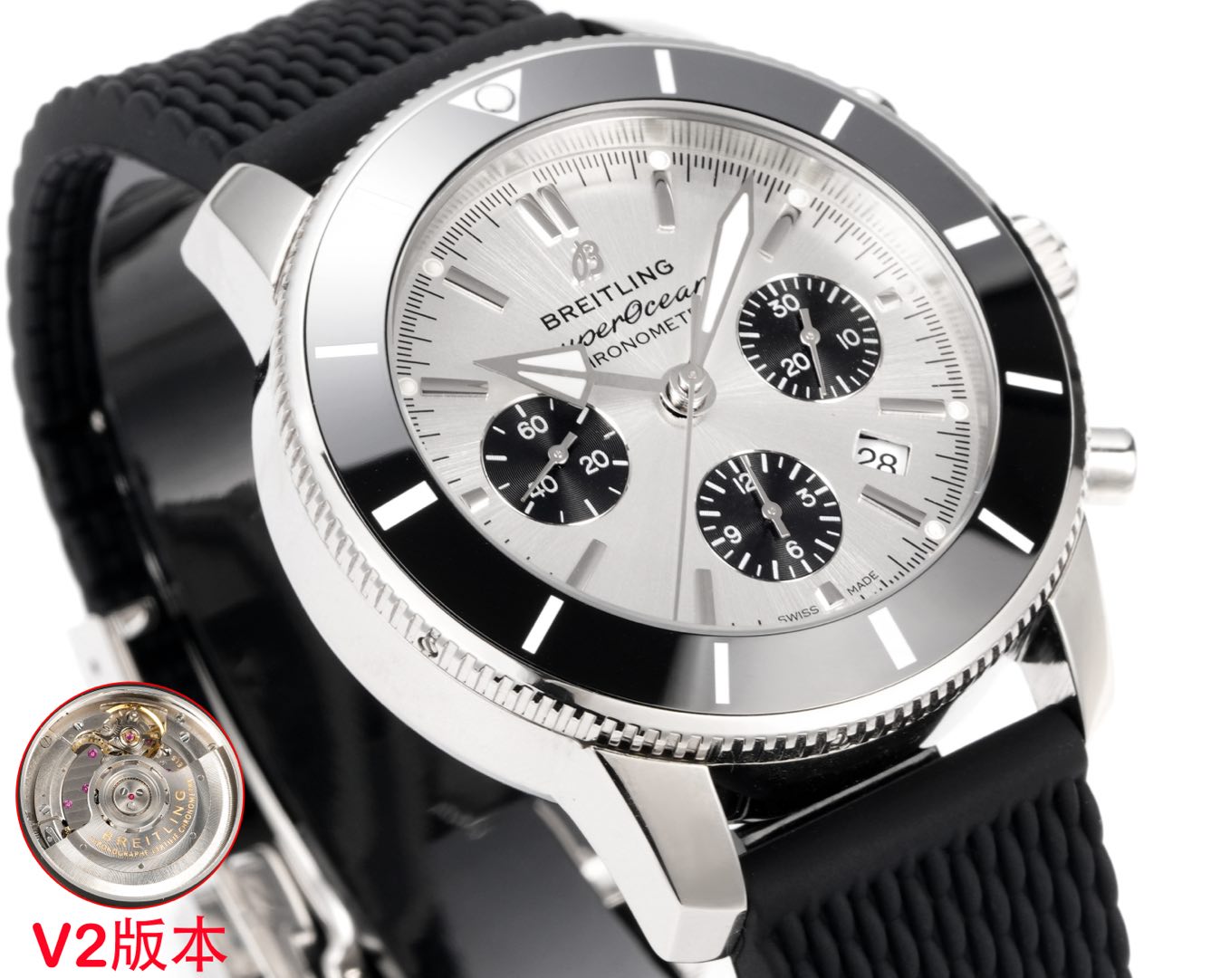 Breitling Super Ocean Chronograph 46: 100-Year Spirit with Panda Clock & Milan Steel Belt – Review & Features - 图片 5