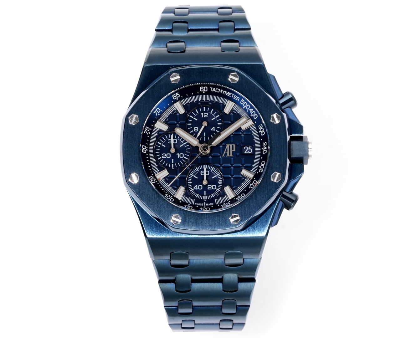 NO:882083,Produced by APK APK Factory New AP Royal Oak y26238CD.CE A Two colors (Dark Night Blue) (Dark Warrior) The size is the popular 42 watch diameter, showing grandeur without losing exquisiteness, the dial adopts Mega Tapisserie'  Super large plaid decoration, full of classic Audemars Piguet elements, with three-sided floral luminous hands that can glow in the dark and are clear and easy to read. The movement is equipped with Dandong Chronograph 4404 automatic winding movement with a vibration frequency of 28800 per hour. The case is made of sapphire double-sided high-transparency anti-glare glass. The strap buckle design is easy to open and close. This waterproof model is also suitable for daily hand washing, rain or even swimming without worrying about it.  Audemars Piguet Royal Oak Offshore 26238CD.CE is worth owning, welcome to taste it. Luxurious and exquisite recommended men’s multi-functional mechanical watch. Best luxury recommendation for gifts. Please look for APK exclusive quality, audemars19860909APK 出品  APK Factory 新款 AP 皇家橡树 y26238CD.CE A 两款配色(暗夜蓝)(黑武士)尺寸是热门的42表径,彰显大气又不失精致,表盘采用Mega Tapisserie” 超大型格纹装饰,满满的爱彼经典元素,搭配三面批花带夜光指针能在黑暗中发光,清晰易读,机芯搭配丹东计时4404自动上链机芯每小时振频28800,表壳采用蓝宝石双面高透防眩光玻璃,表带扣开合设计方便开合,此款防水也是做到日常洗手淋雨甚至游泳都不用担心 爱彼爱彼皇家橡树离岸26238CD.CE您值得拥有,欢迎品鉴 奢华精致推荐男士多功能机械腕表 送礼最佳奢华推荐请认准APK独家品质,,audemars,Watch