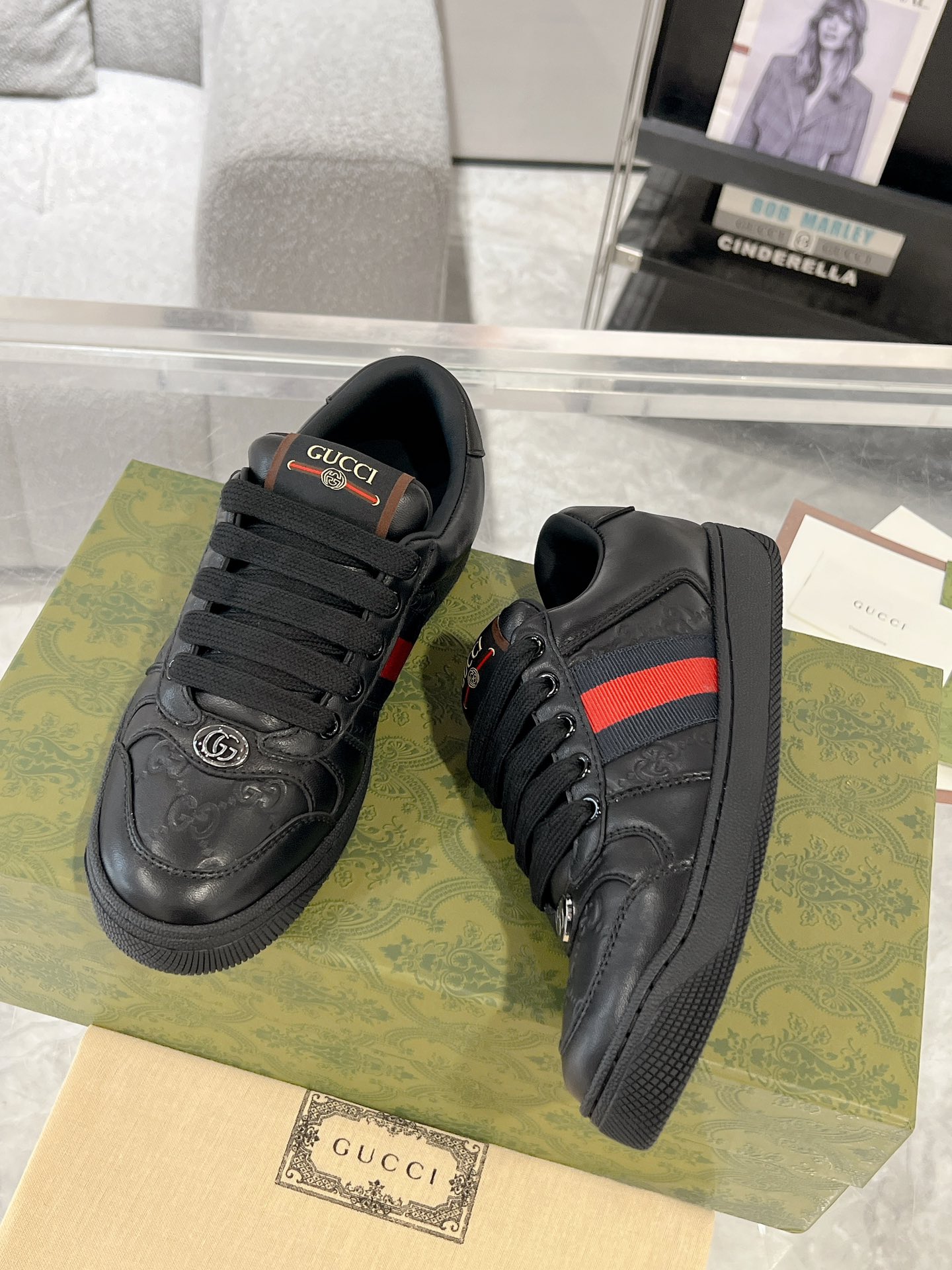 Gucci Screenerシリーズ カップル向け スポーツシューズ