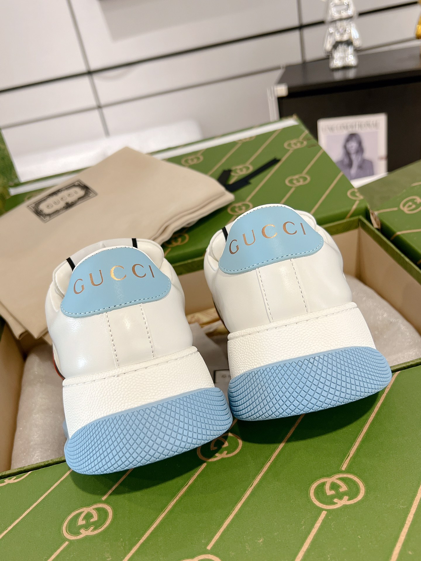 Gucci Screenerシリーズ 厚底スポーツシューズ カップル向け 6cm増高