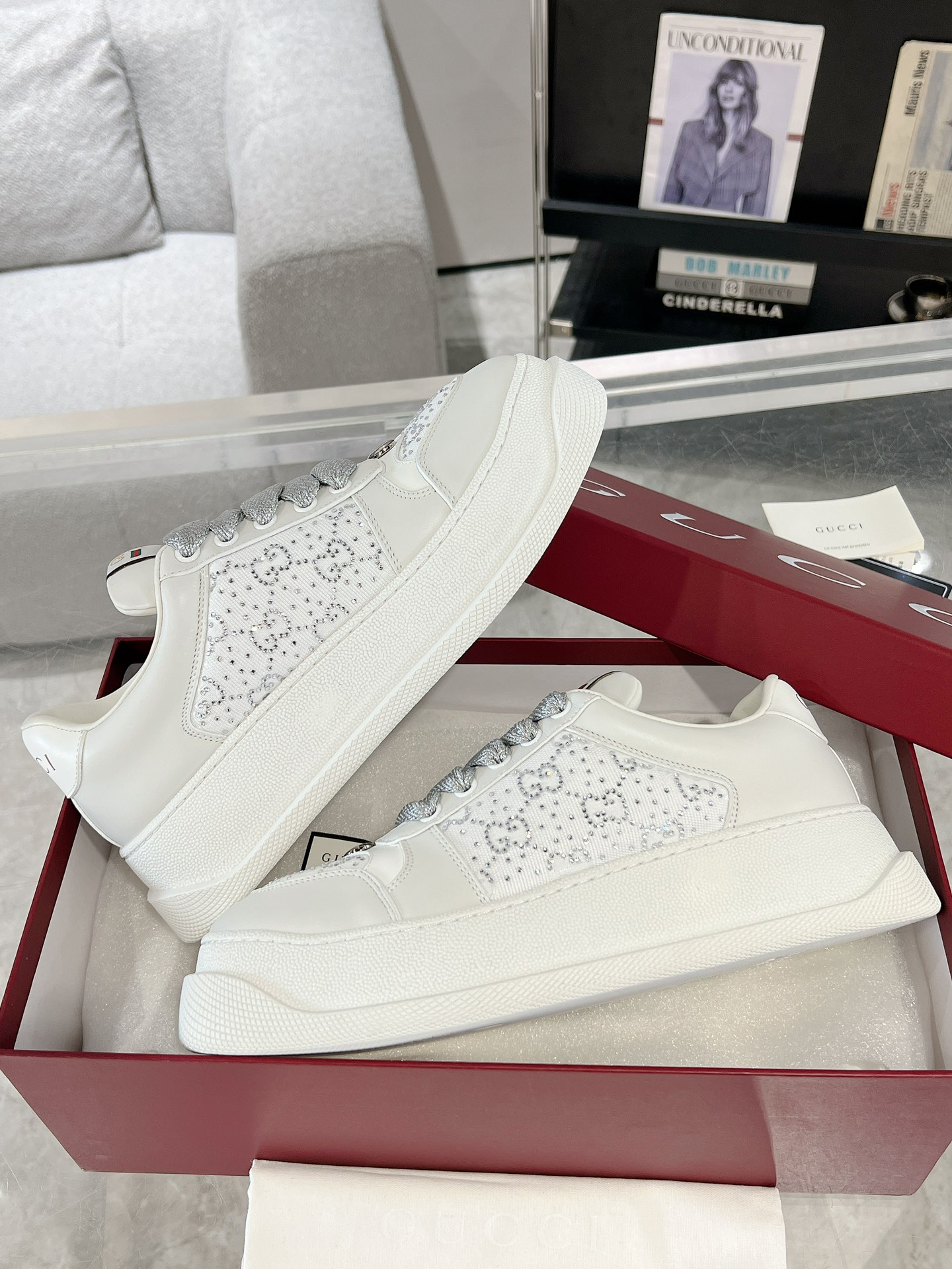 Gucci Screenerシリーズ 女款 厚底脏脏鞋 6cm増高