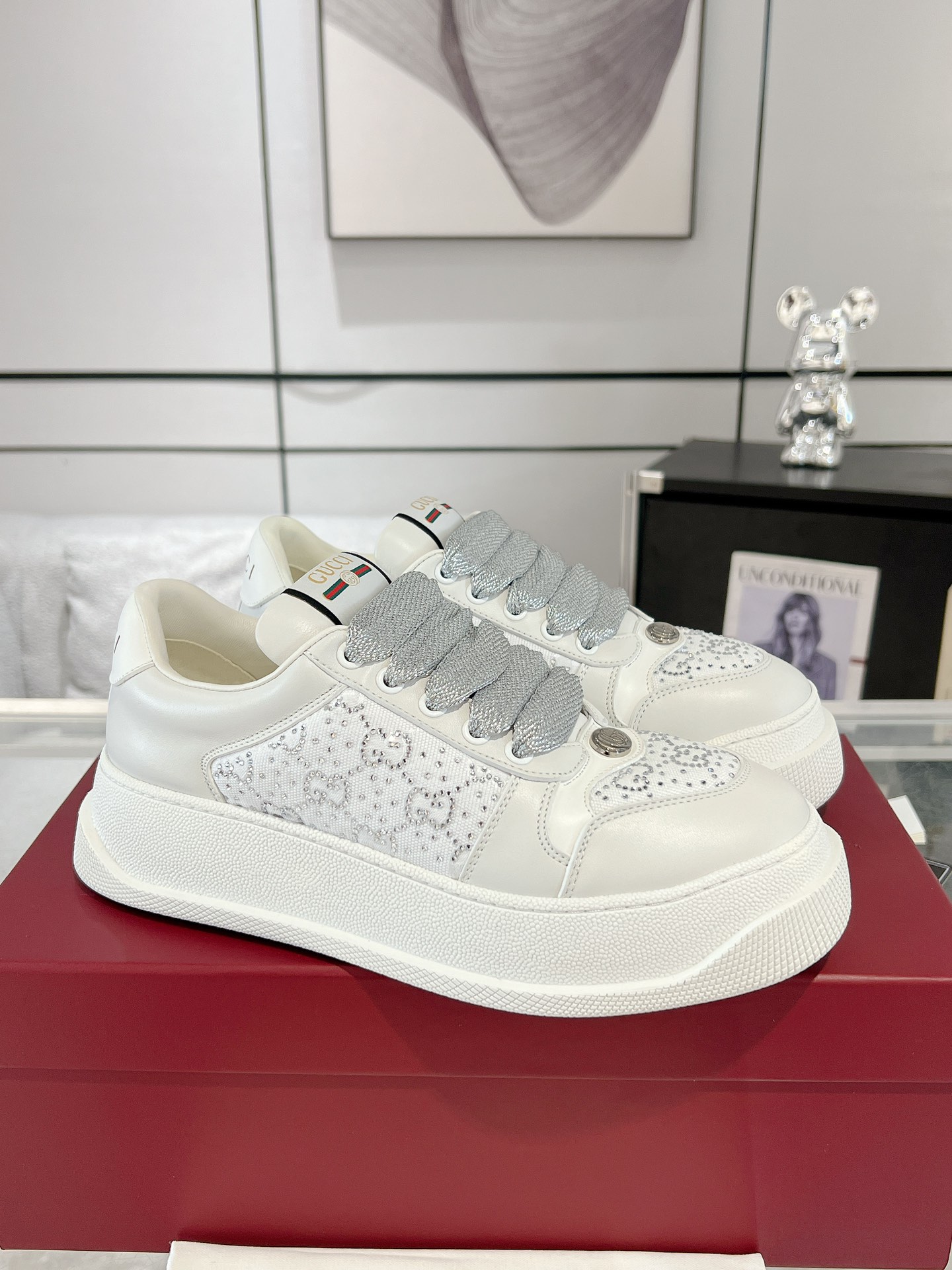 Gucci Screenerシリーズ 女款 厚底脏脏鞋 6cm増高