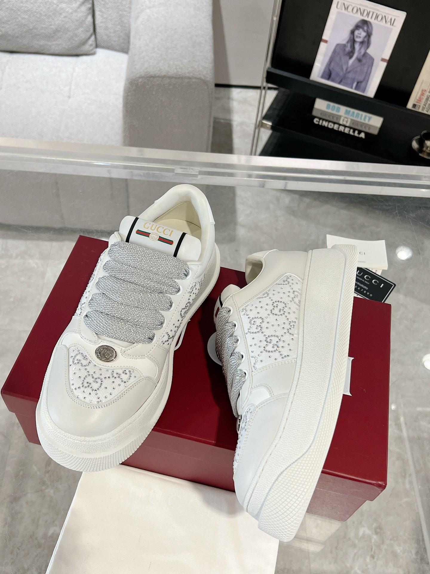 Gucci Screenerシリーズ 女款 厚底脏脏鞋 6cm増高