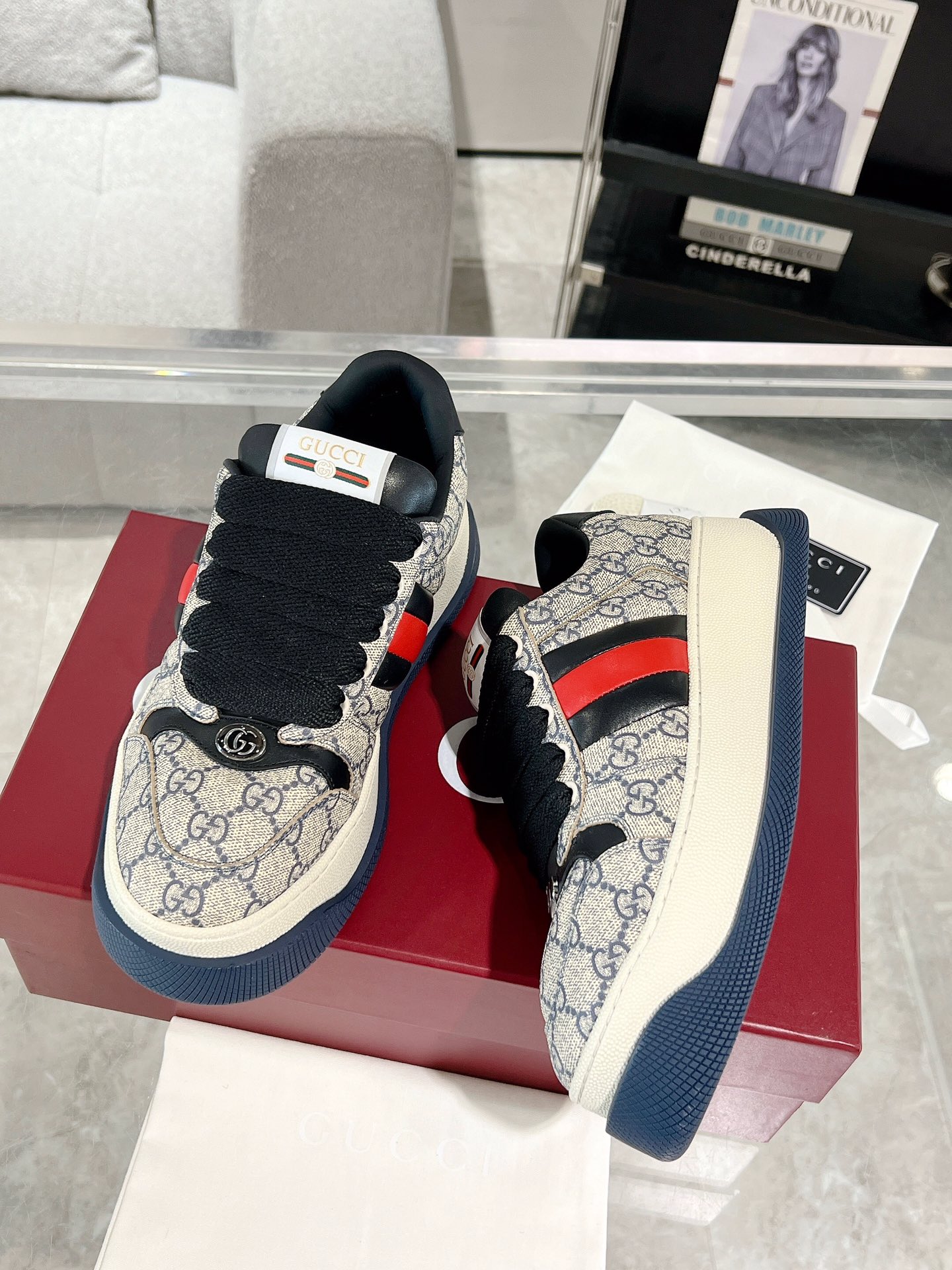 Gucci Screenerシリーズ厚底スポーツシューズ カップル向け6cm増高