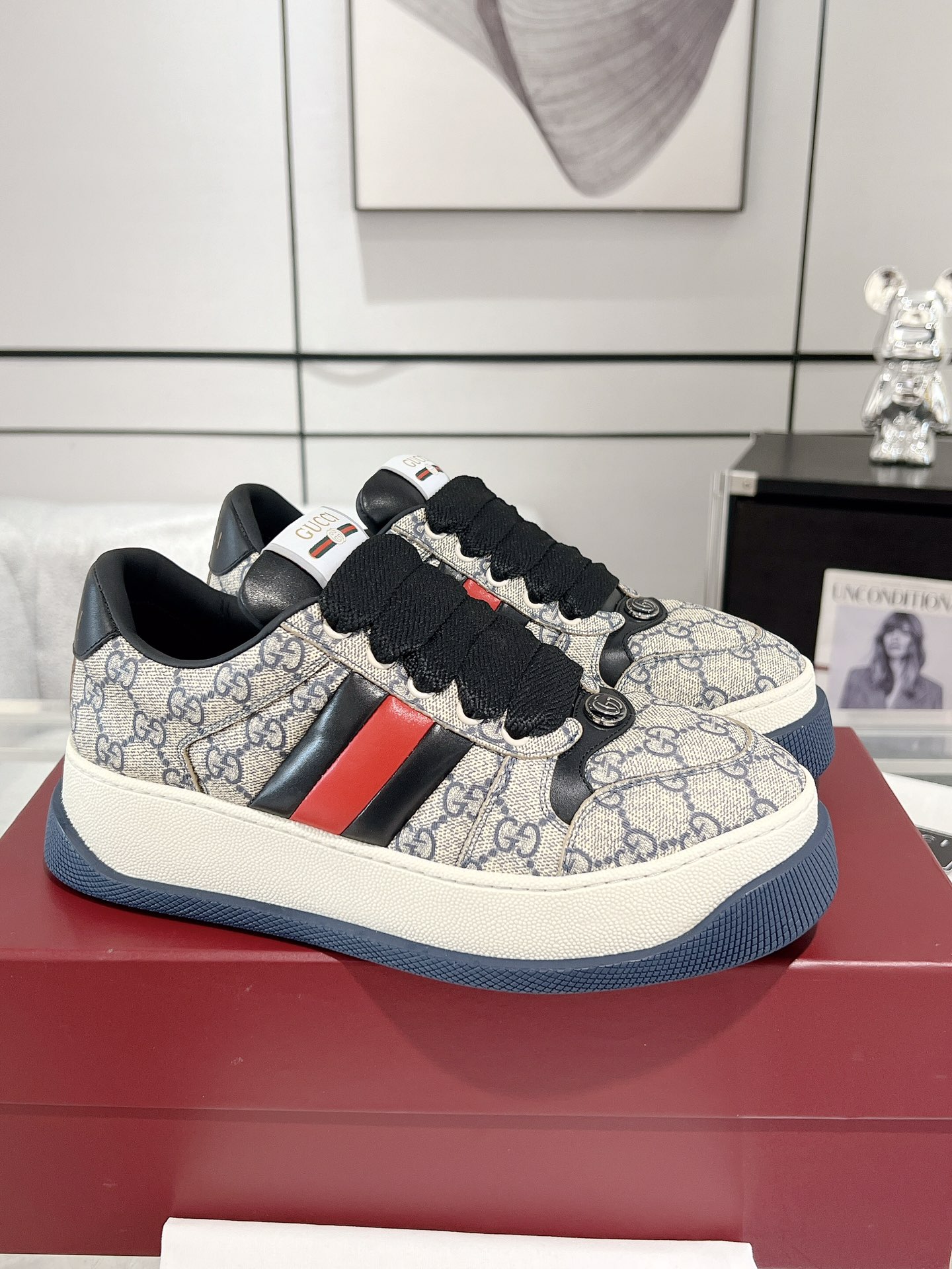 Gucci Screenerシリーズ厚底スポーツシューズ カップル向け6cm増高