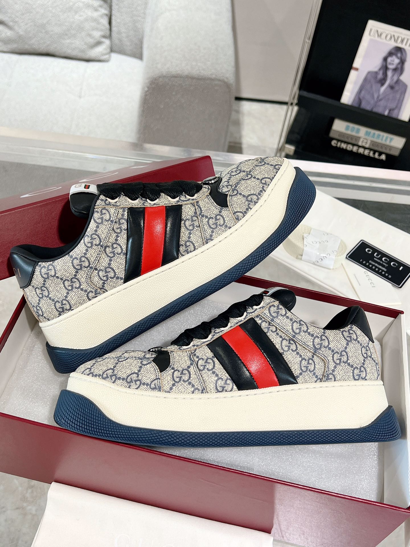 Gucci Screenerシリーズ厚底スポーツシューズ カップル向け6cm増高