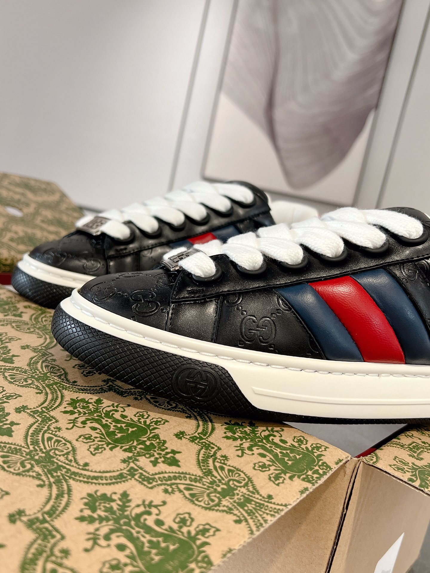 Gucci Ace Sneaker With Web, Lightweight Leather, And 'Ace' Metal Tag 7 i1729507241 8425 1