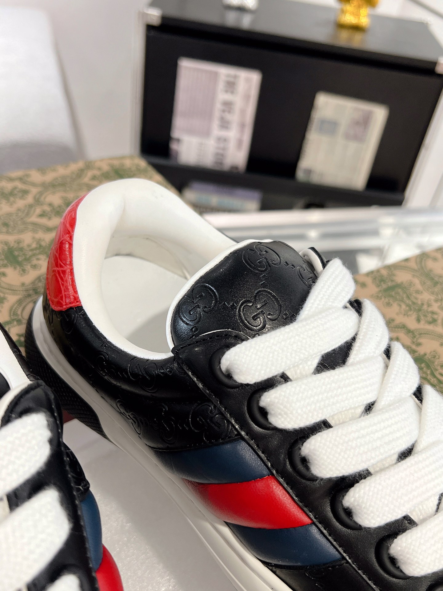 Gucci Ace Sneaker With Web, Lightweight Leather, And 'Ace' Metal Tag 8 i1729507242 3242 6