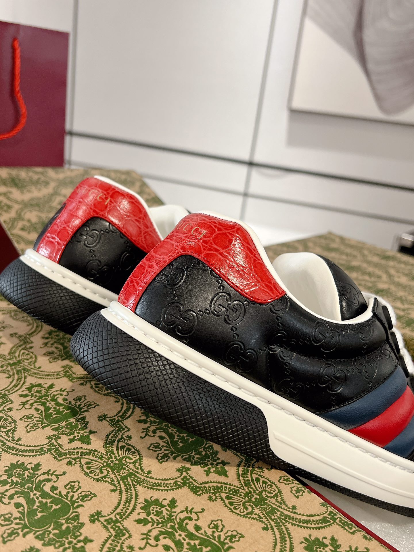 Gucci Ace Sneaker With Web, Lightweight Leather, And 'Ace' Metal Tag 6 i1729507242 501 3