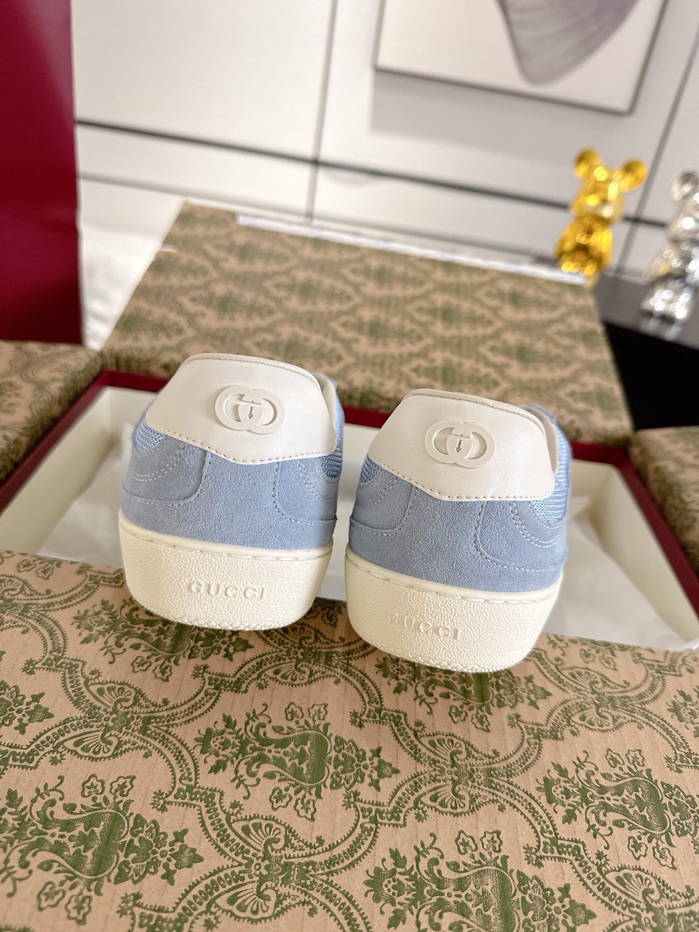 Gucci Women's Blue Suede Ace Sneakers with Interlocking G - Stylish & Comfortable 8 i1747764789733 4304 0 6