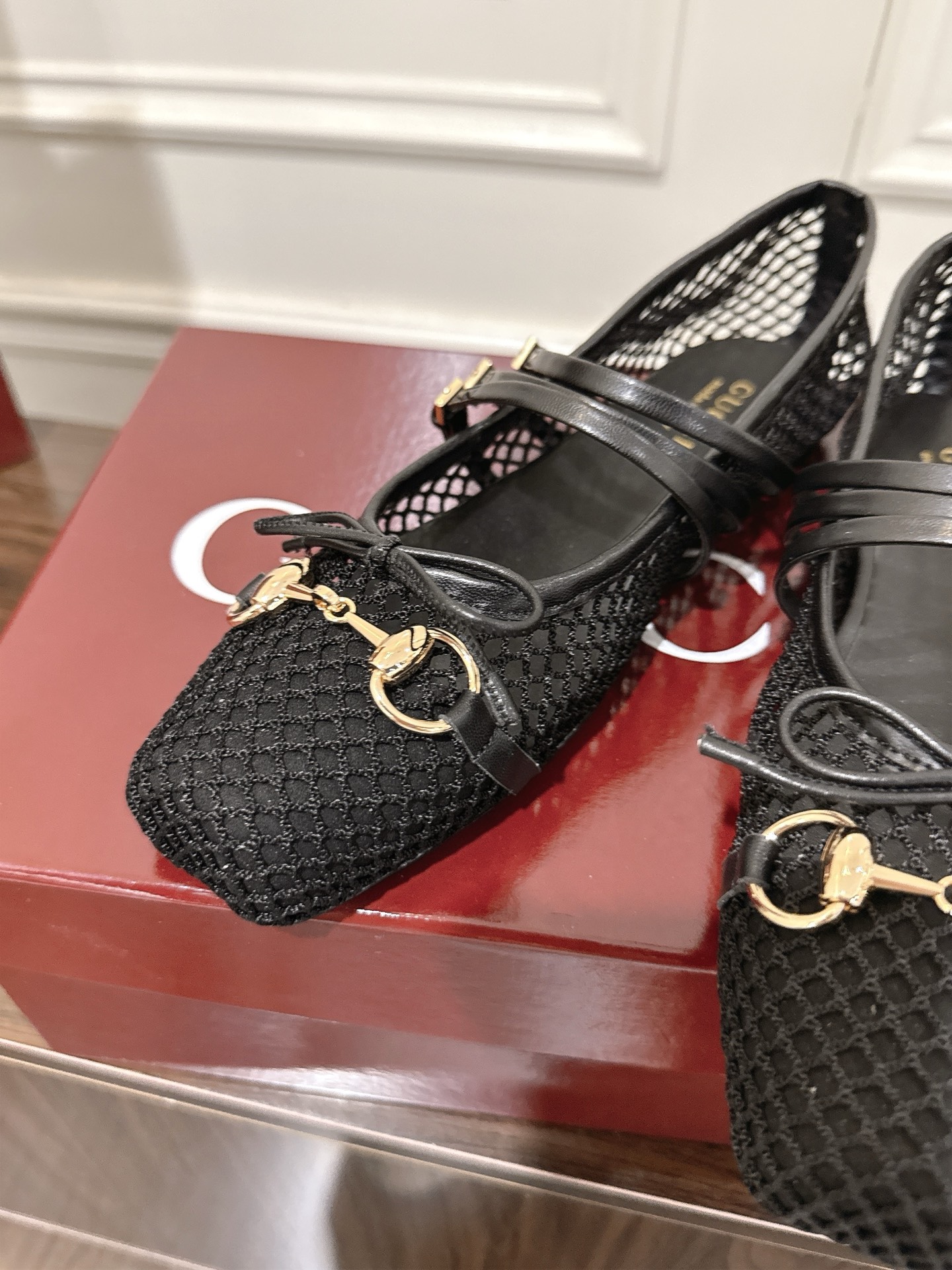 Gucci Women's Black Mesh Ballerina Flats with Horsebit Detail - Sizes 35-42 9 i1751971047247 9263 0 7