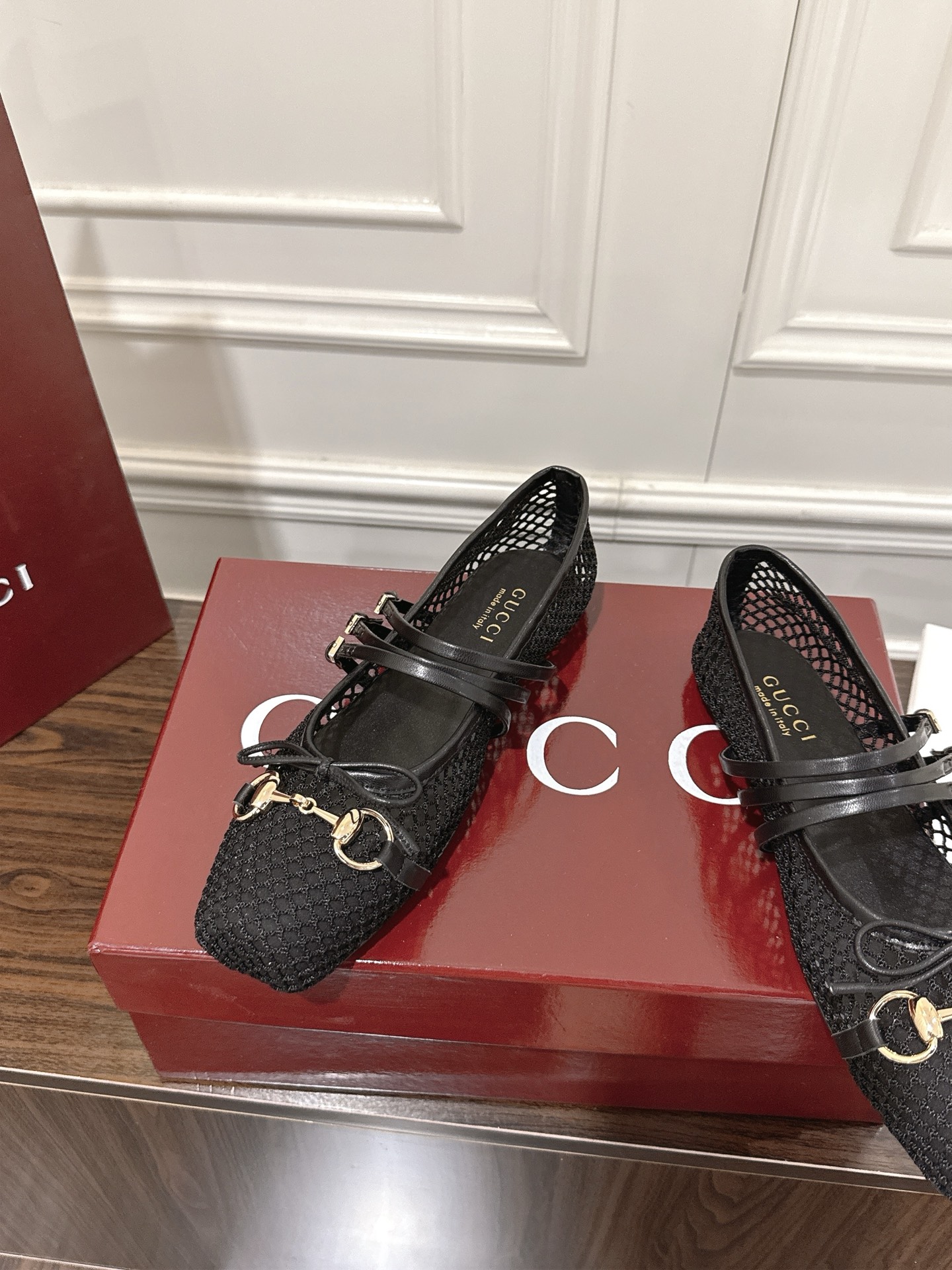 Gucci Women's Black Mesh Ballerina Flats with Horsebit Detail - Sizes 35-42 4 i1751971047262 4667 0 2