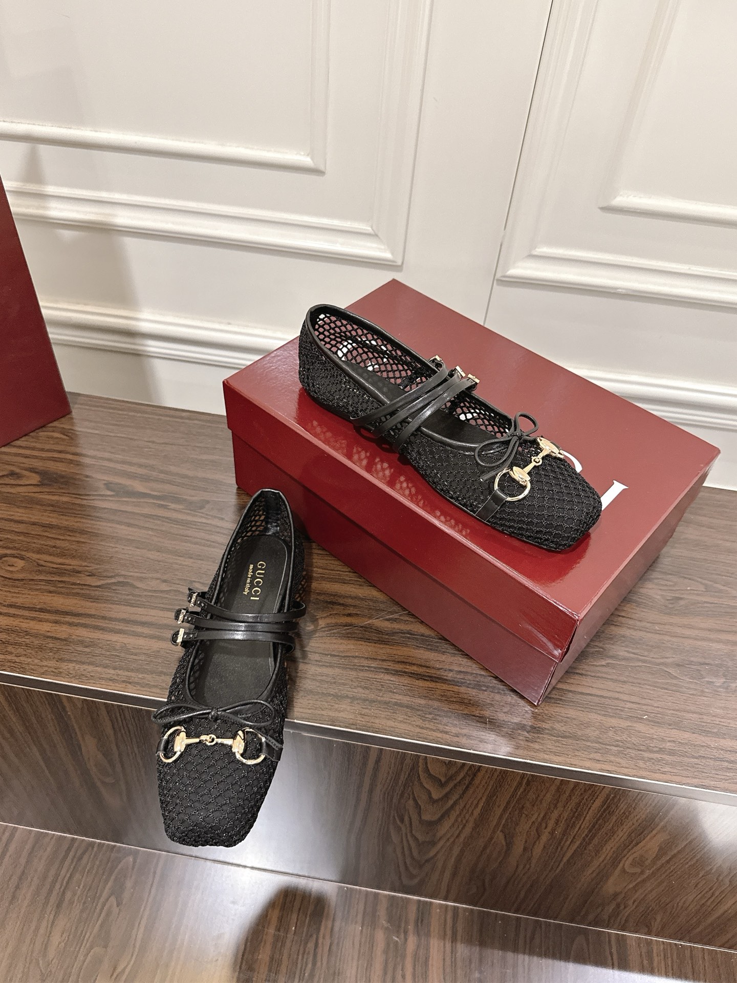 Gucci Women's Black Mesh Ballerina Flats with Horsebit Detail - Sizes 35-42 7 i1751971047284 4999 0 5