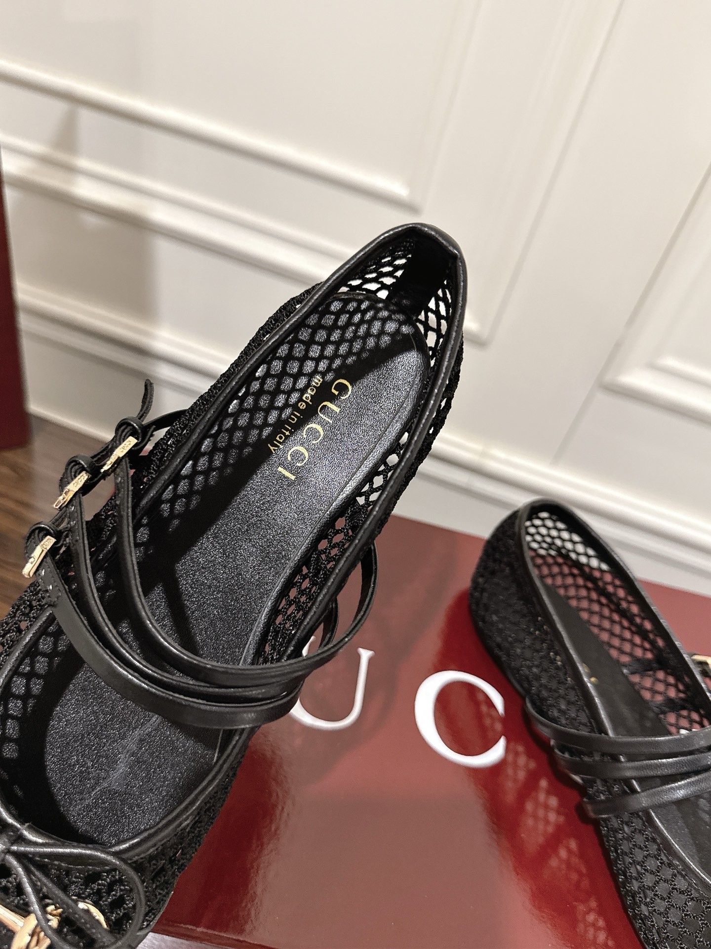Gucci Women's Black Mesh Ballerina Flats with Horsebit Detail - Sizes 35-42 8 i1751971047310 4226 0 6