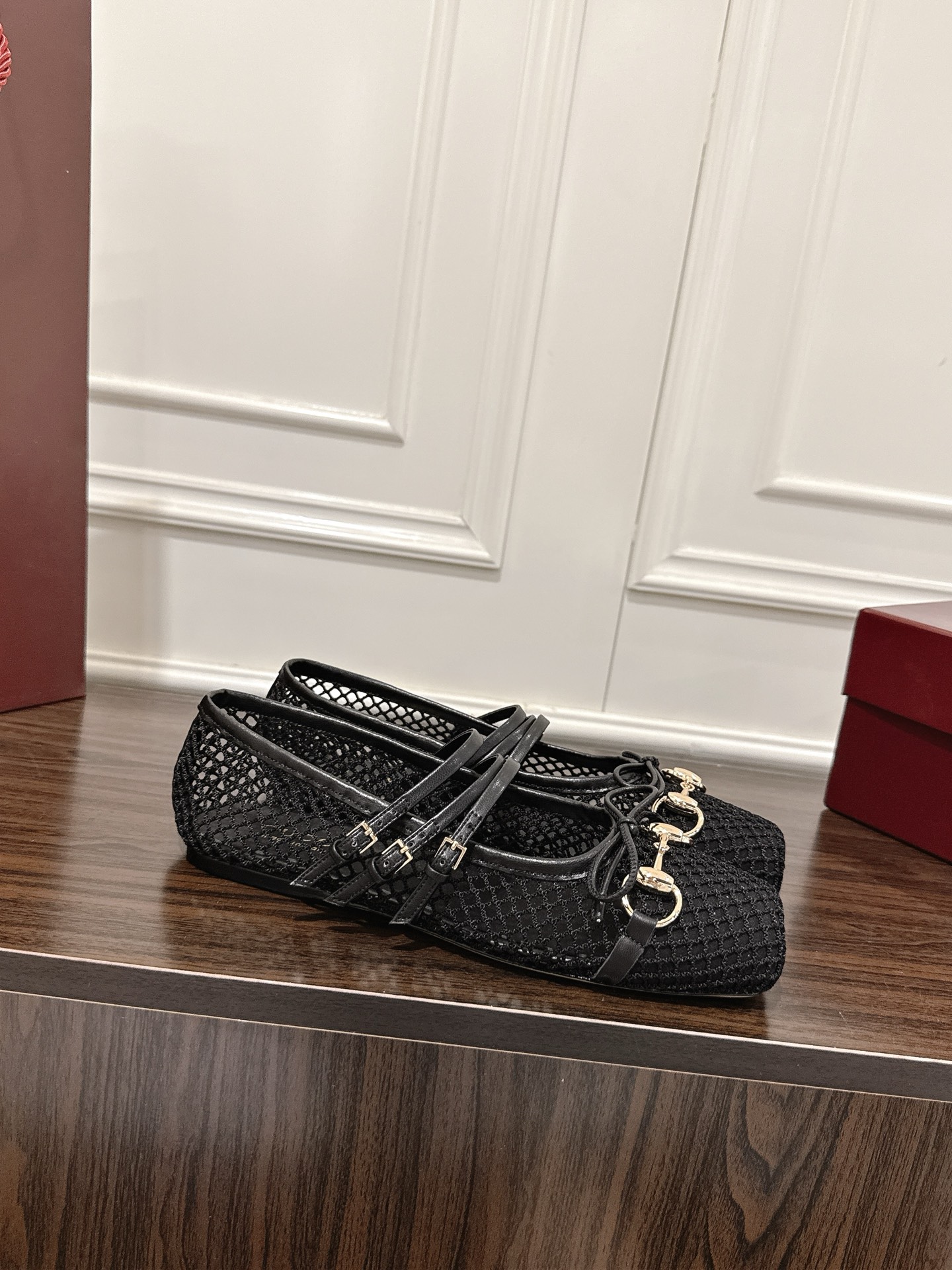 Gucci Women's Black Mesh Ballerina Flats with Horsebit Detail - Sizes 35-42 3 i1751971048787 2397 0 1