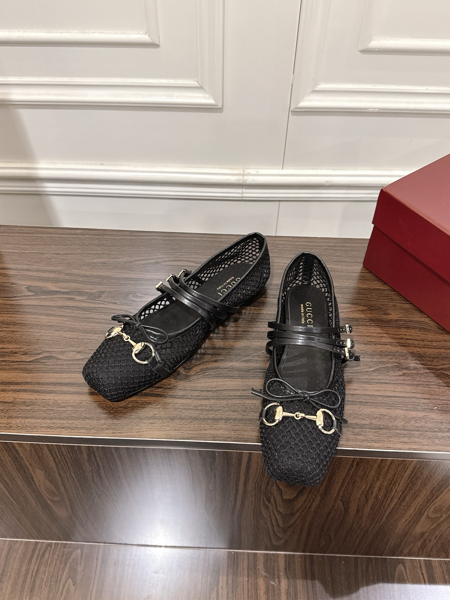 Gucci Women's Black Mesh Ballerina Flats with Horsebit Detail - Sizes 35-42 5 i1751971048864 879 0 3