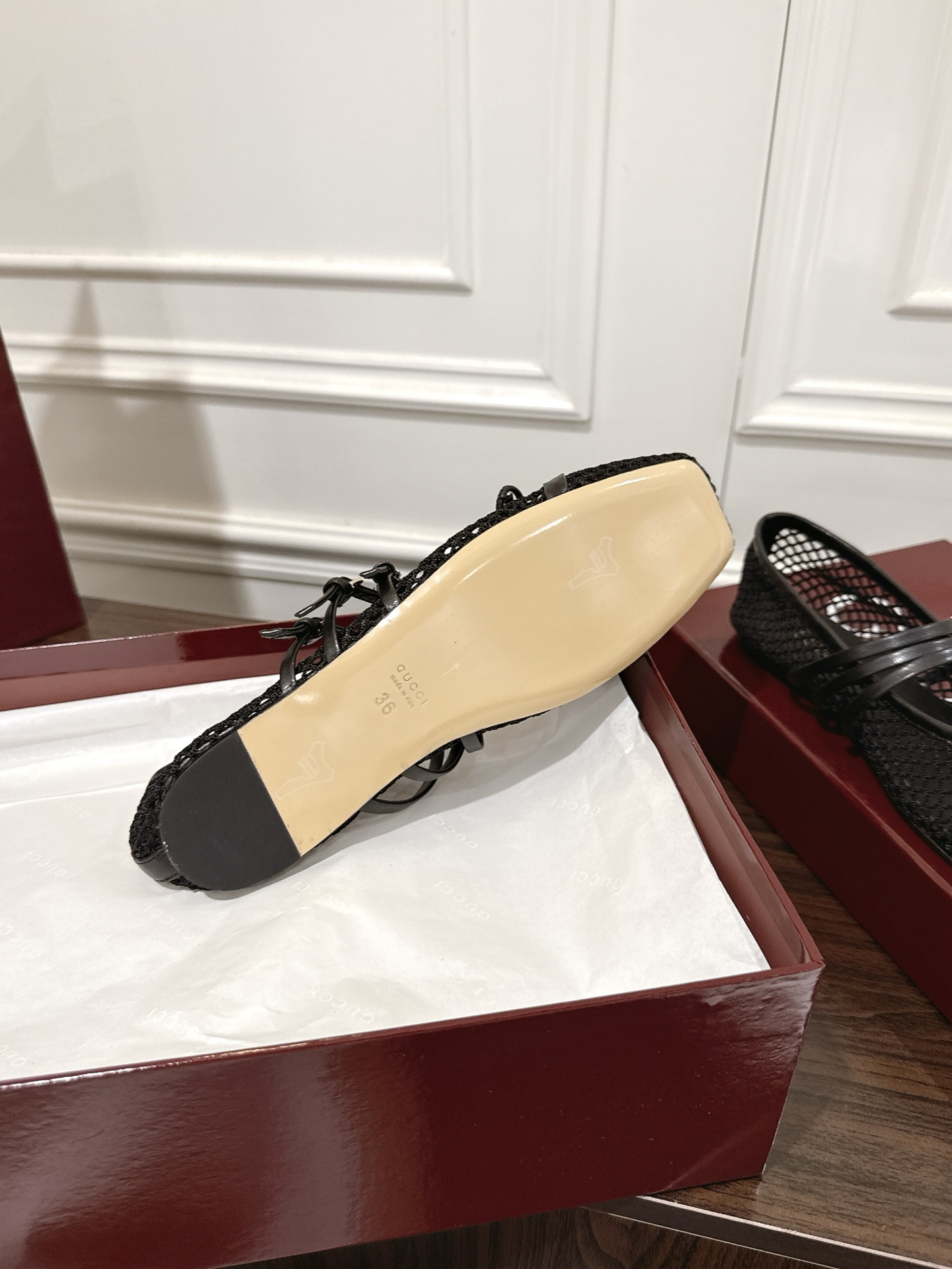 Gucci Women's Black Mesh Ballerina Flats with Horsebit Detail - Sizes 35-42 10 i1751971048883 2013 0 8