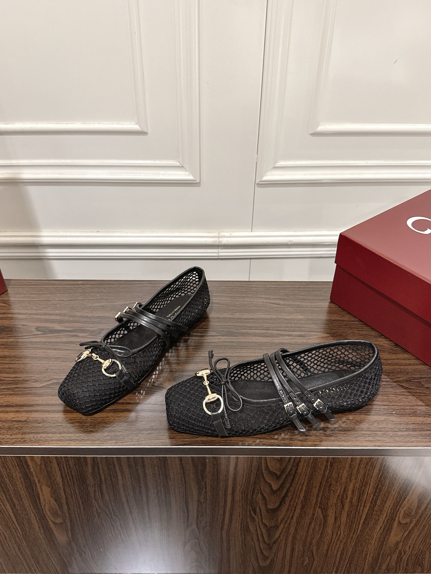 Gucci Women's Black Mesh Ballerina Flats with Horsebit Detail - Sizes 35-42 6 i1751971048891 1306 0 4