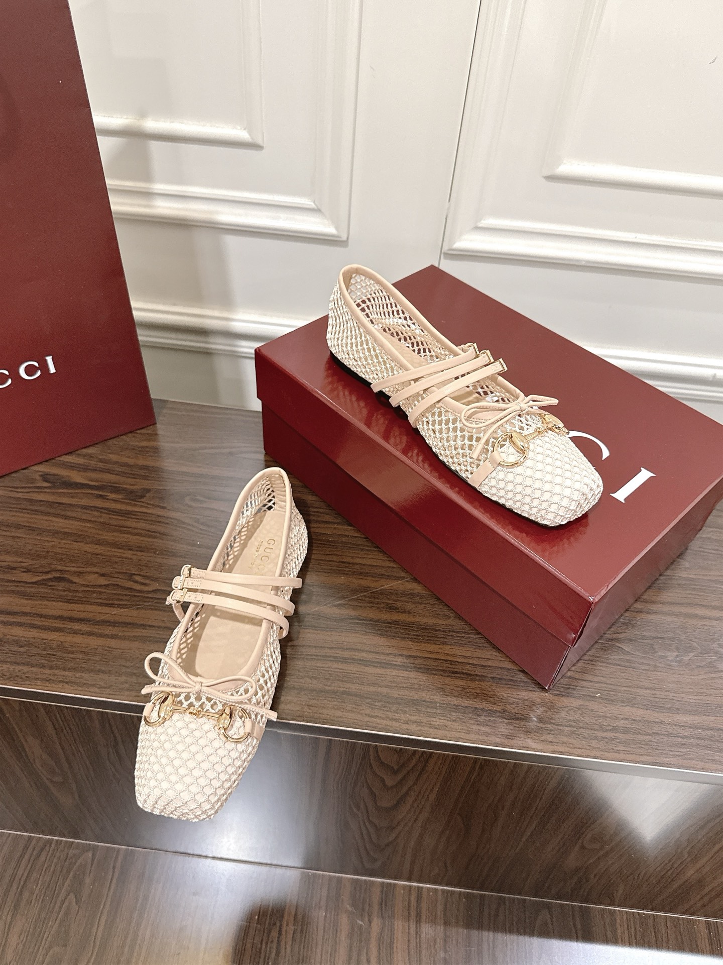 Gucci Women's Ballet Flats with Mesh and Horsebit Detail - Elegant and Stylish 7 i1751971086308 7579 0 8
