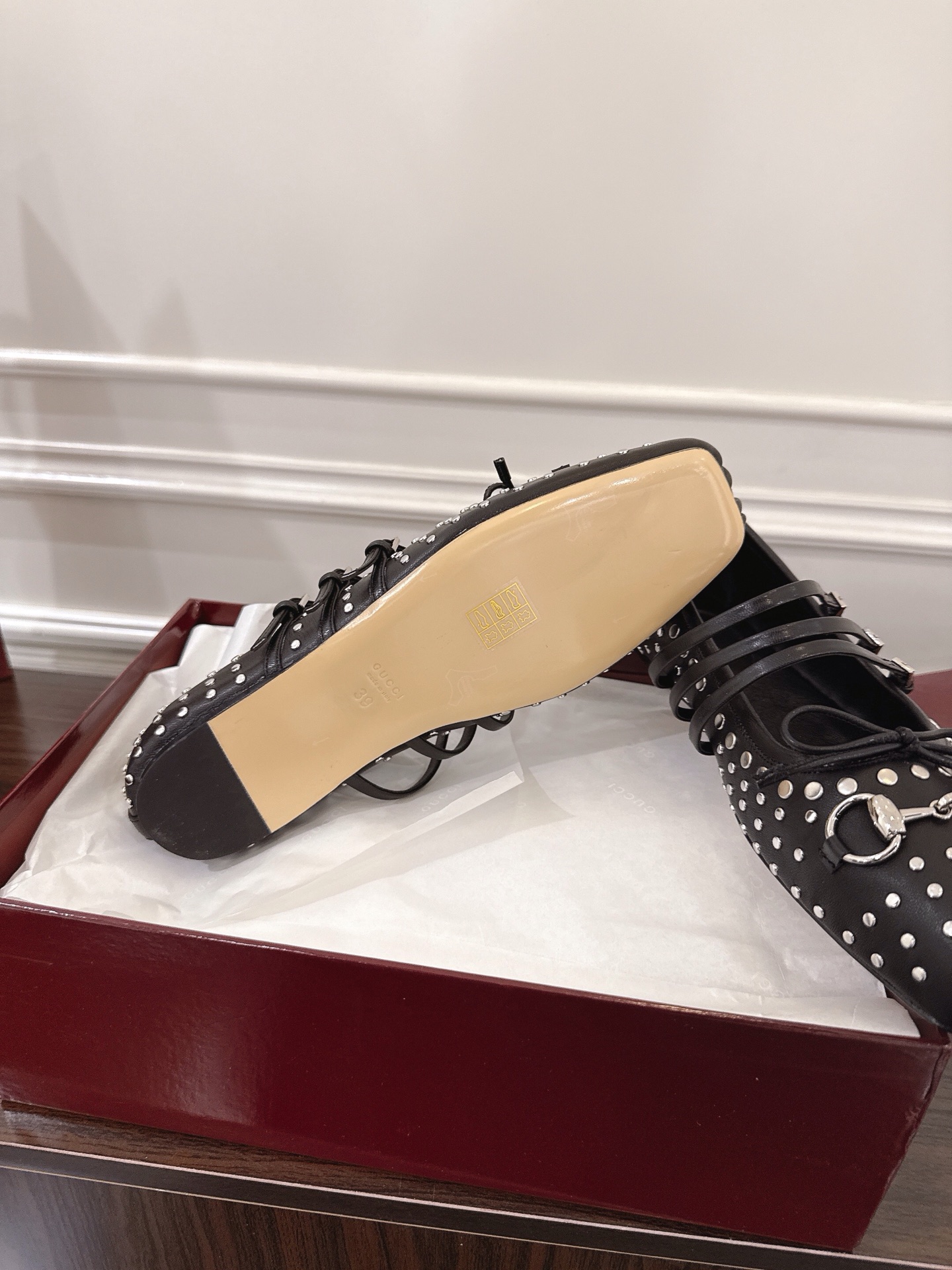 Gucci Women's Black Leather Ballerina Flats with Horsebit Detail 10 i1752077408571 588 0 8