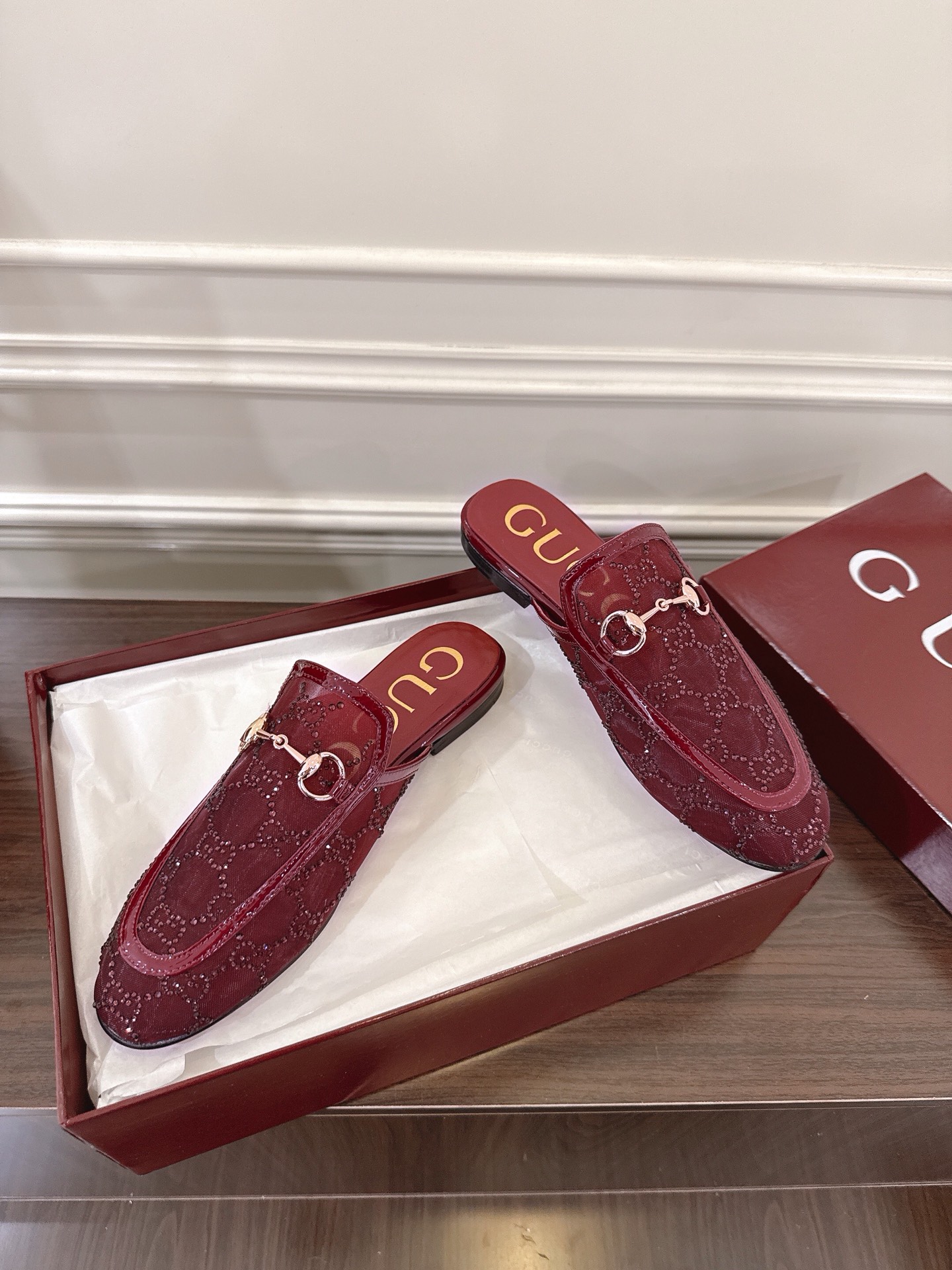 Gucci Horsebit Women's Burgundy Mules Slides - Sizes 35-42 Available 6 i1752079319103 3466 0 4