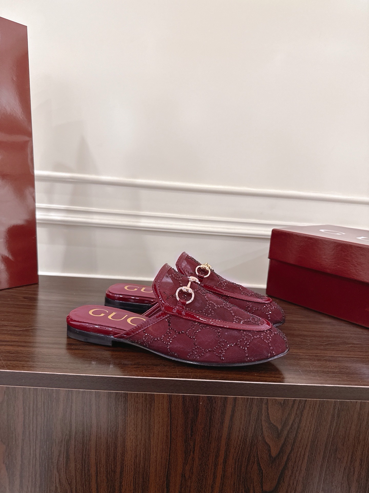 Gucci Horsebit Women's Burgundy Mules Slides - Sizes 35-42 Available 3 i1752079319171 3382 0 2