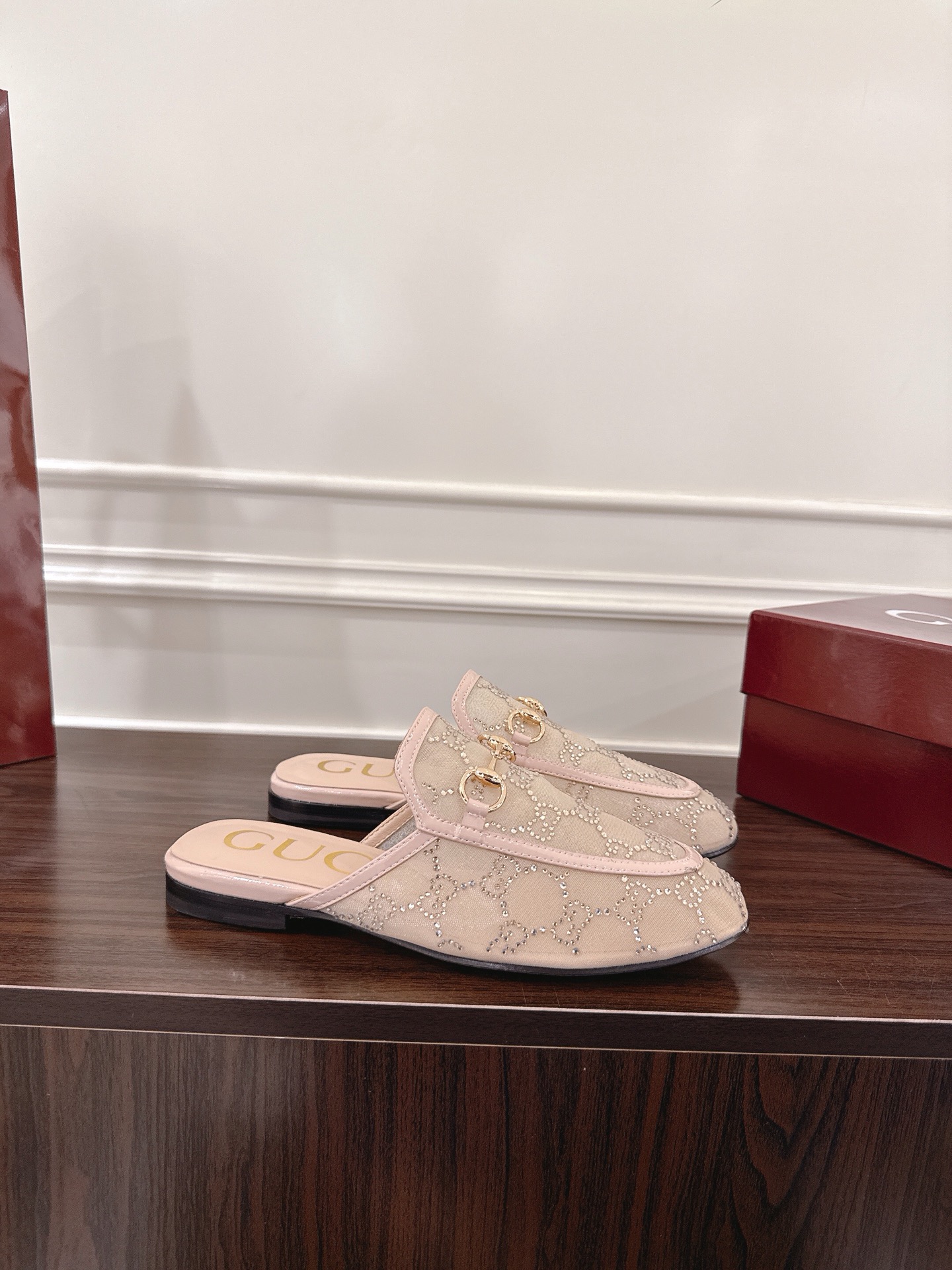 Gucci Women's Beige Horsebit Embellished Mules Slides Shoes 2 i1752079374522 4648 0 2