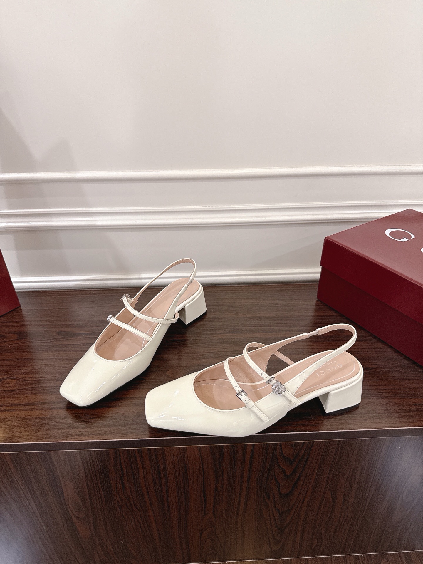 Gucci Women's Mary Jane Slingback Heels Patent Leather Ivory Size 35-42 6 i1752081498074 1552 0 4