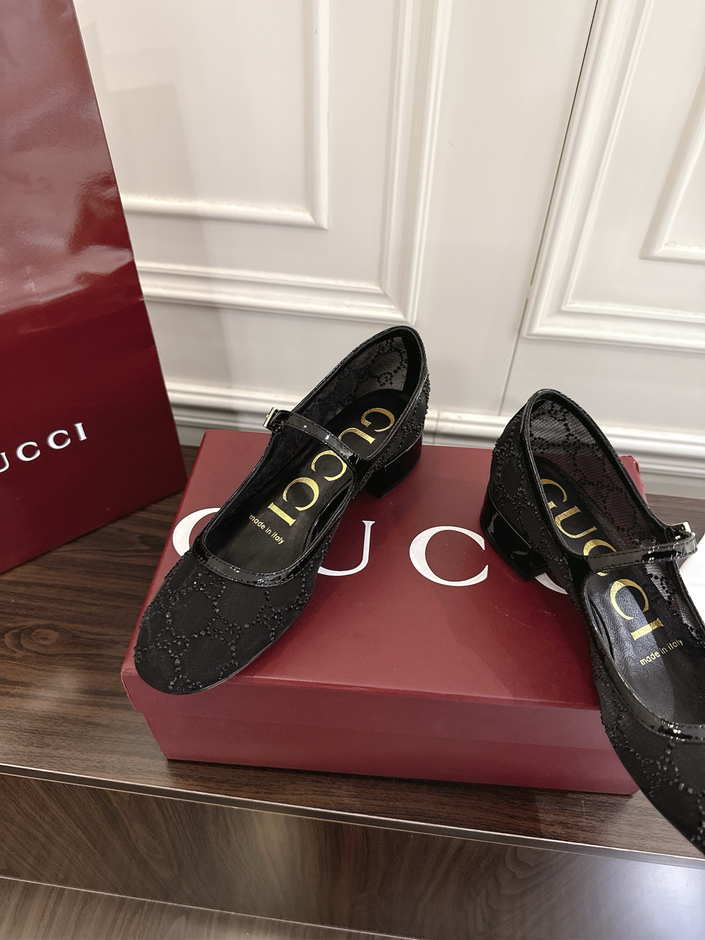 Gucci Women's Black Mary Jane Ballerina Shoes with Iconic Logo, Sizes 35-42 5 i1752570911622 5630 0 3