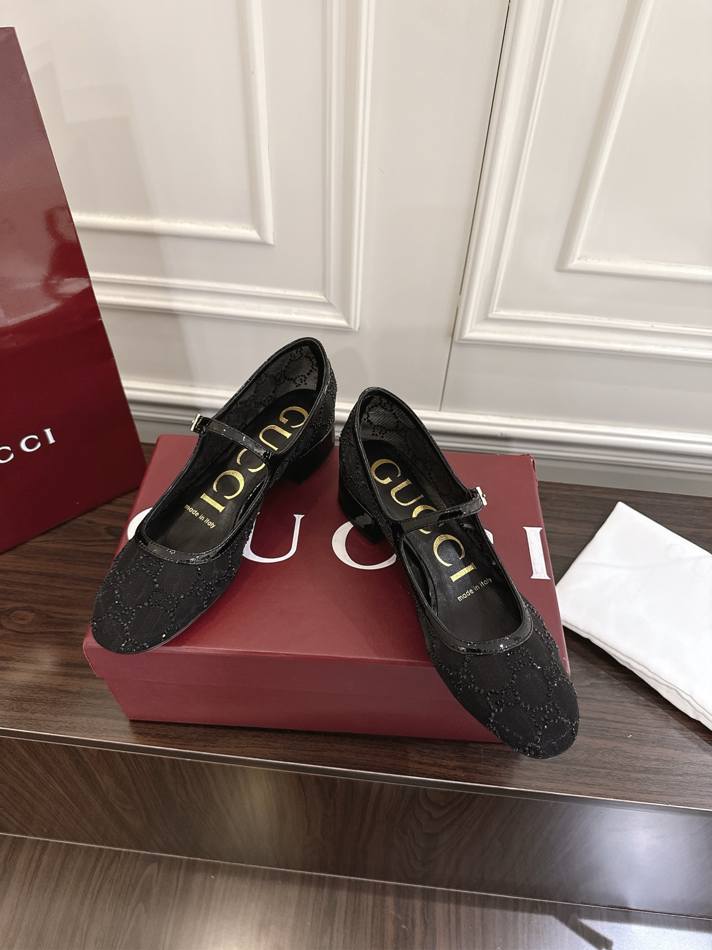 Gucci Women's Black Mary Jane Ballerina Shoes with Iconic Logo, Sizes 35-42 4 i1752570912876 9186 0 2
