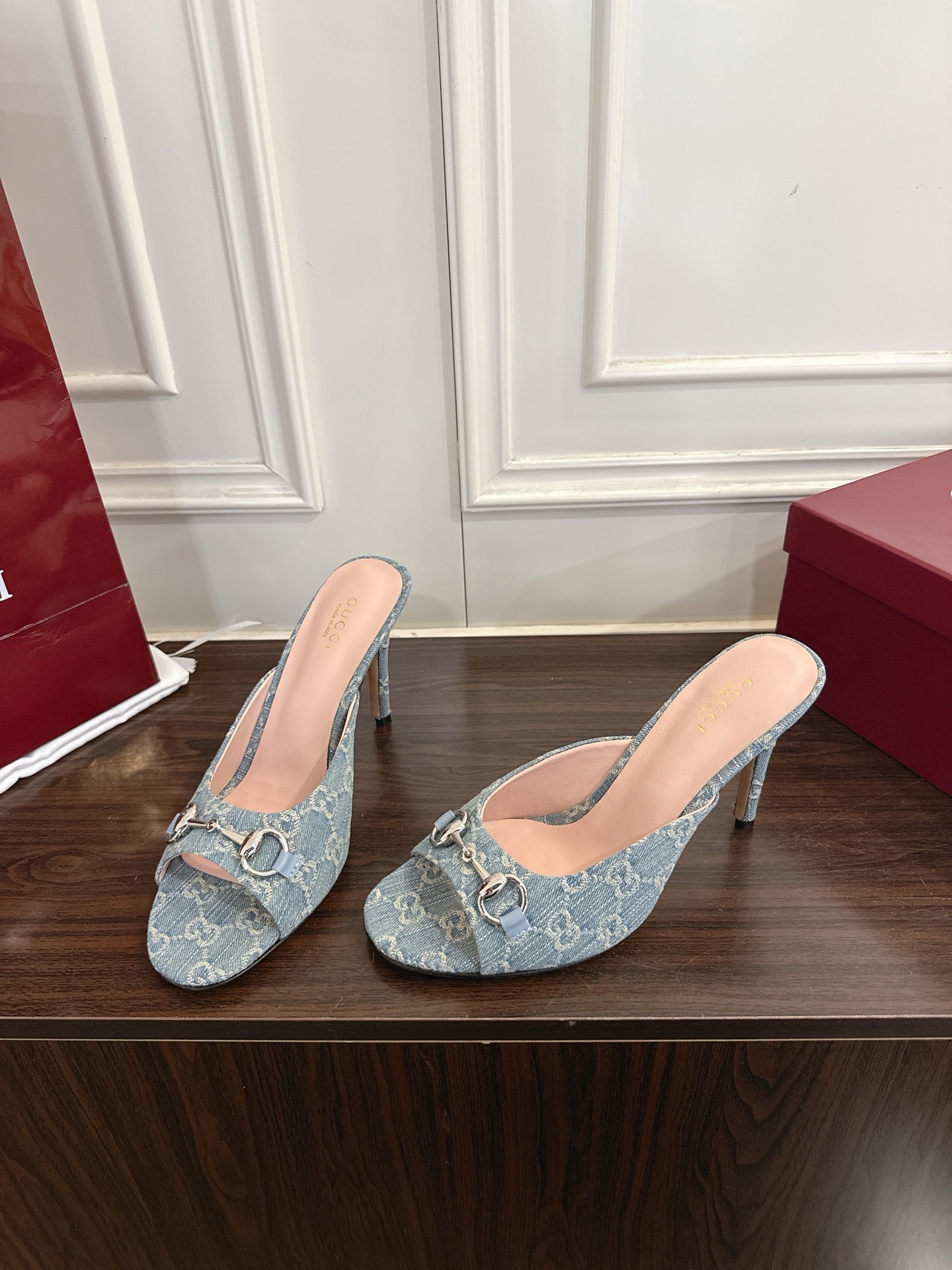 Gucci 早春新款 马衔扣高跟拖鞋