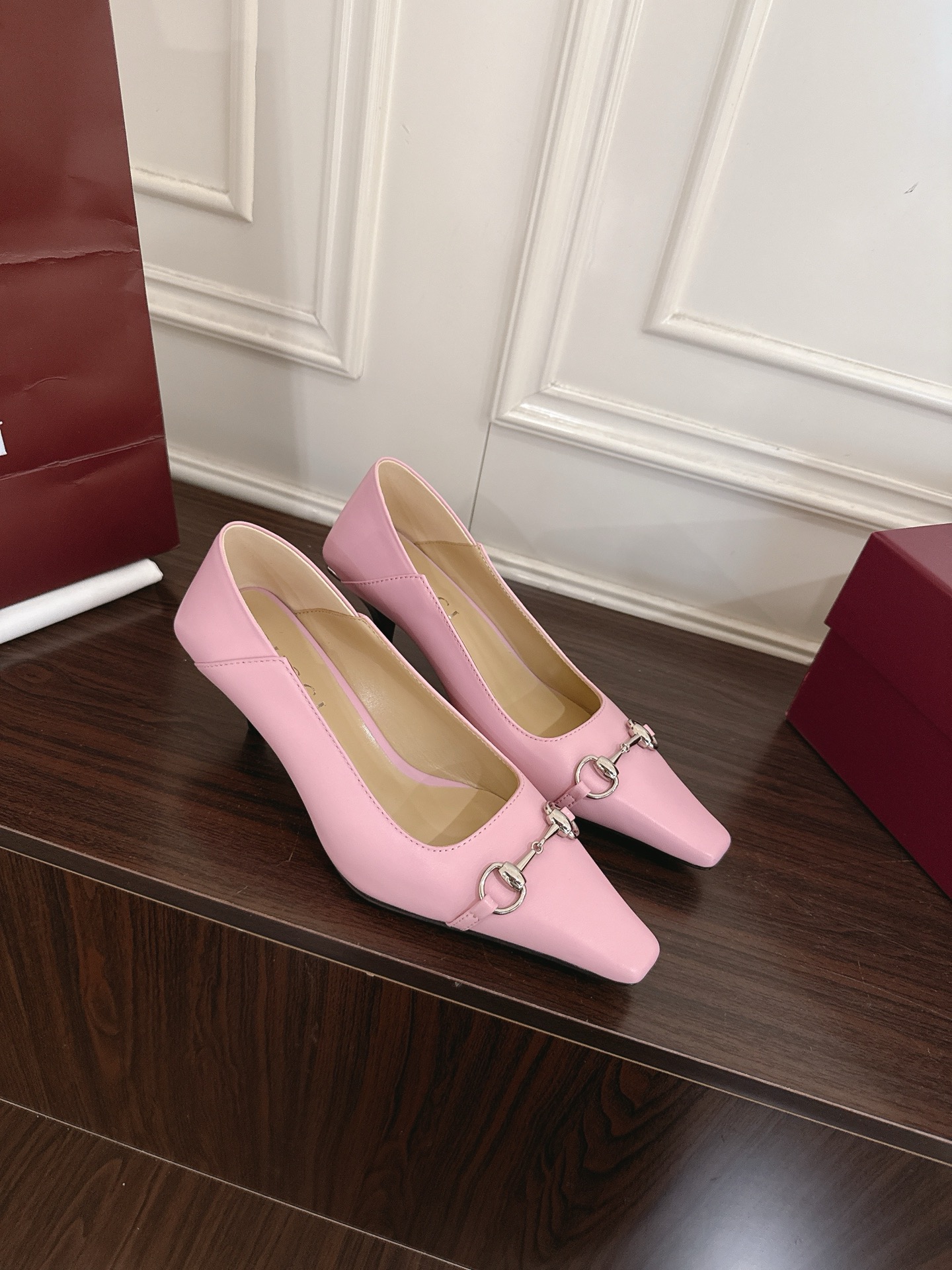 Gucci Vittoria系列饰马衔扣方头高跟 2