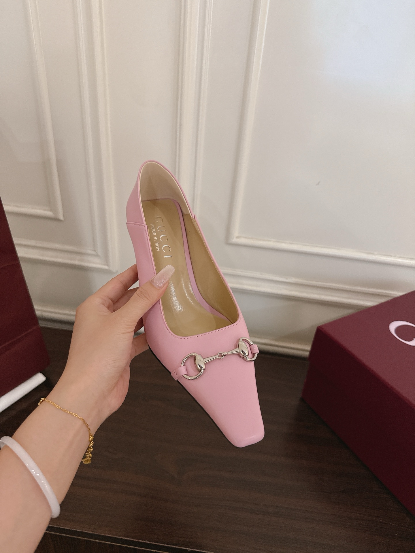 Gucci Vittoria系列饰马衔扣方头高跟 6