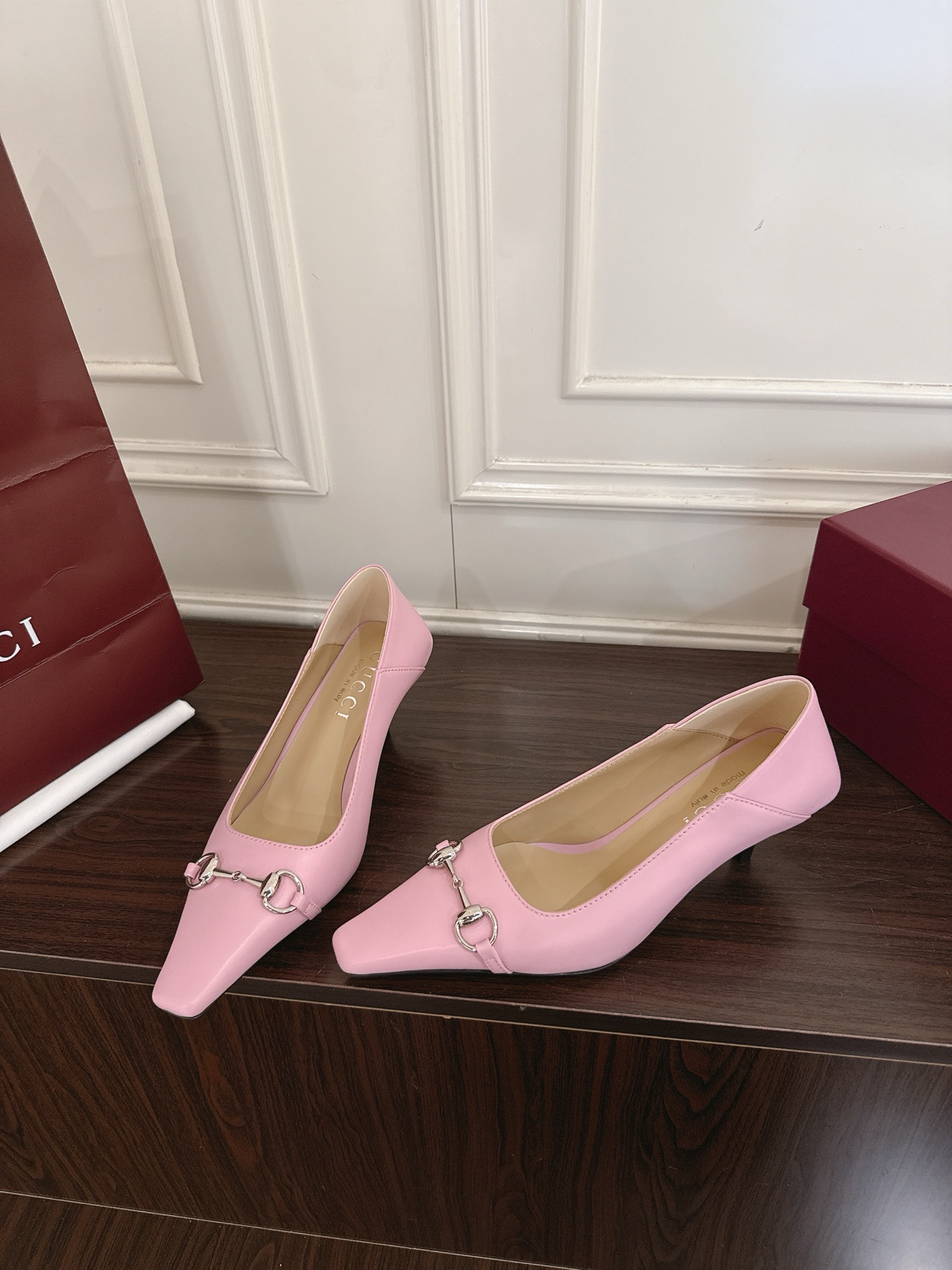 Gucci Vittoria系列饰马衔扣方头高跟 5