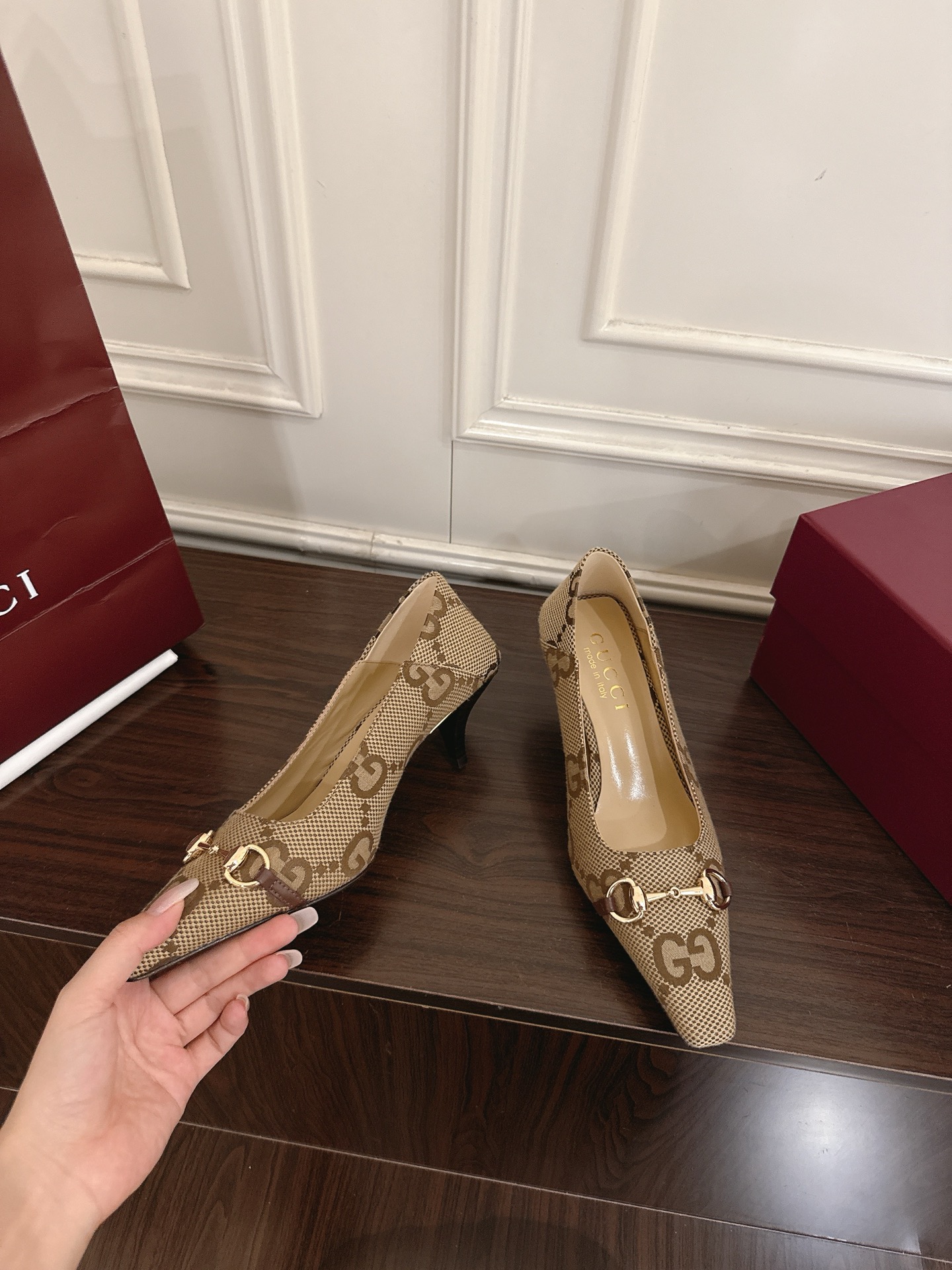 Gucci Vittoria系列饰马衔扣方头高跟 4