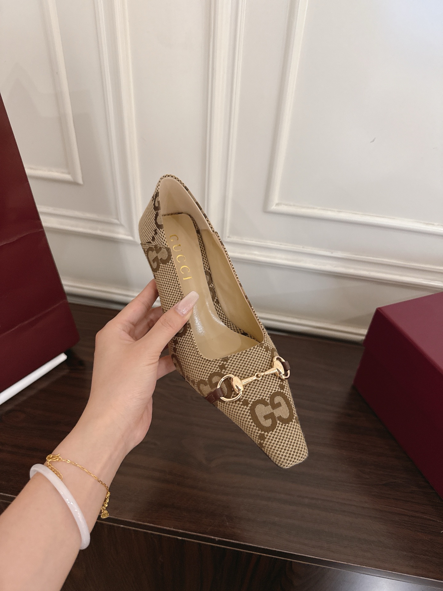Gucci Vittoria系列饰马衔扣方头高跟 6