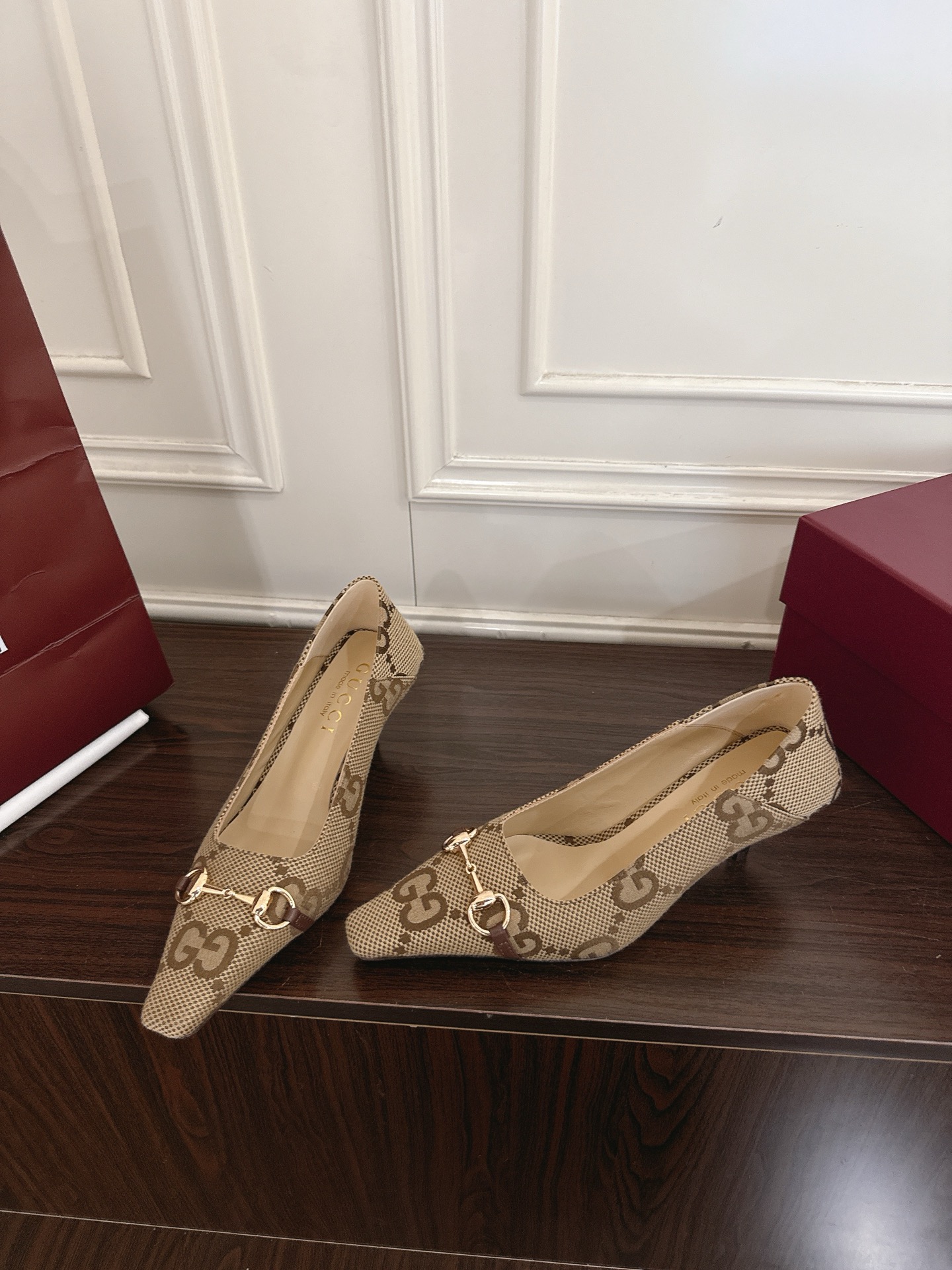 Gucci Vittoria系列饰马衔扣方头高跟 5