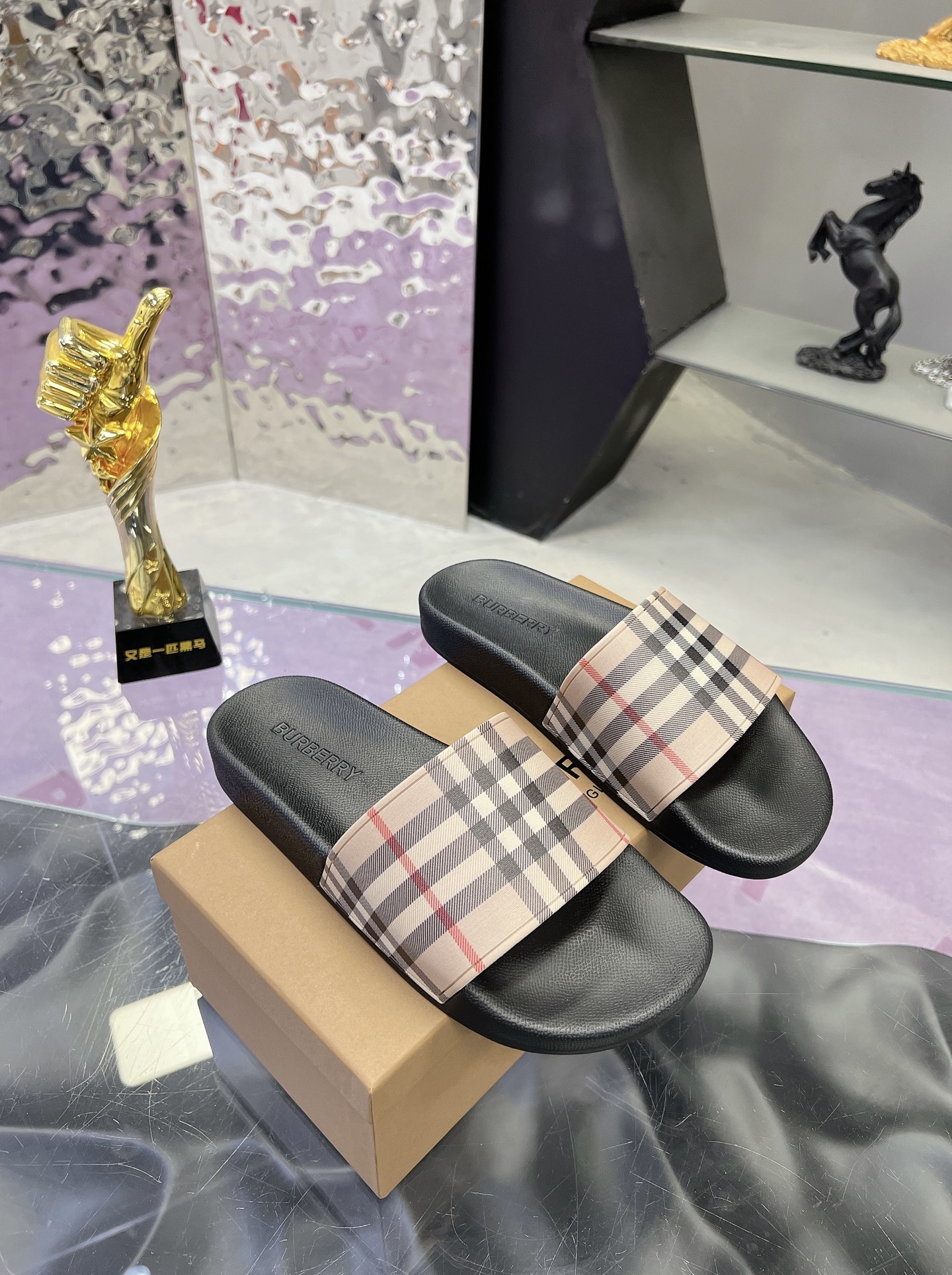 Burberry Vintage Check Slide Sandals