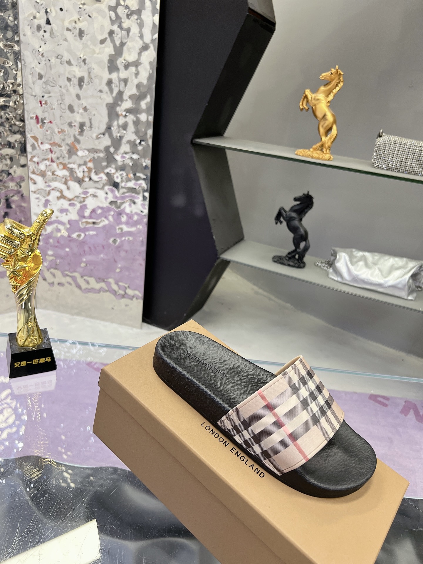Burberry Vintage Check Slide Sandals