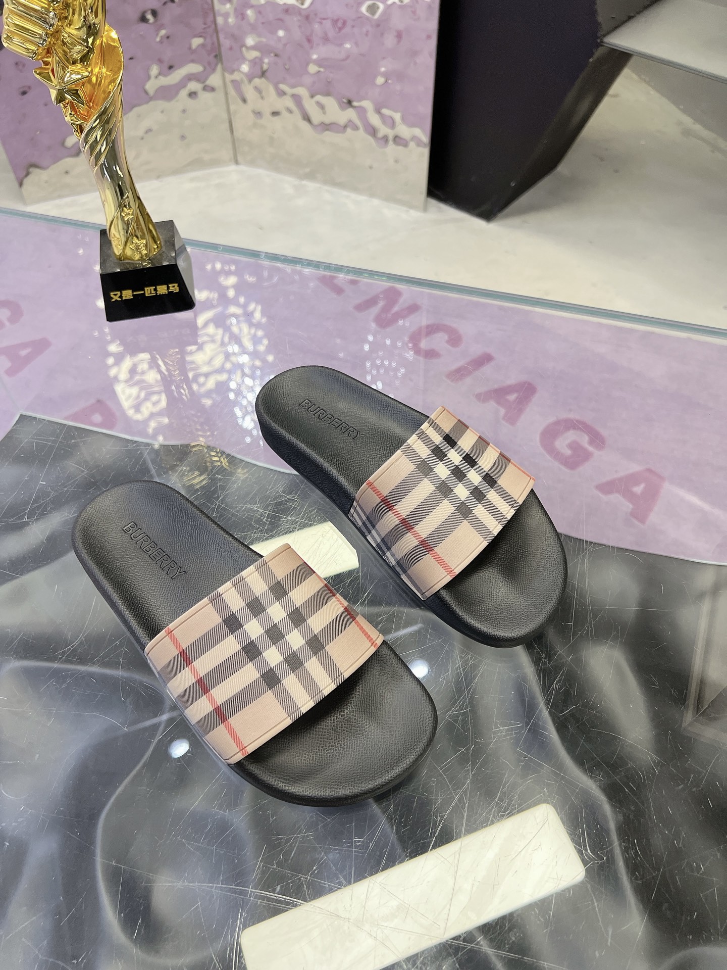 Burberry Vintage Check Slide Sandals