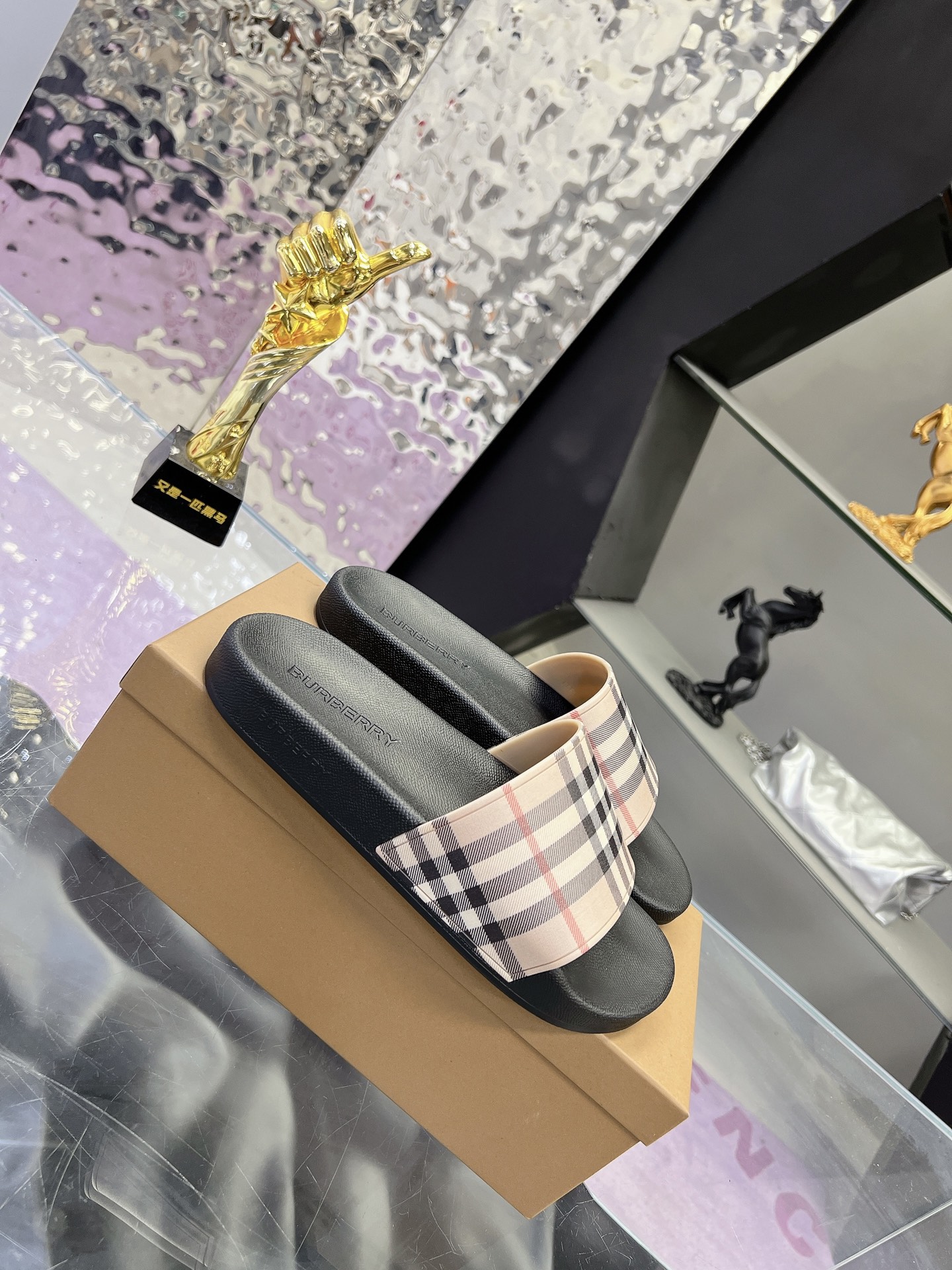 Burberry Vintage Check Slide Sandals