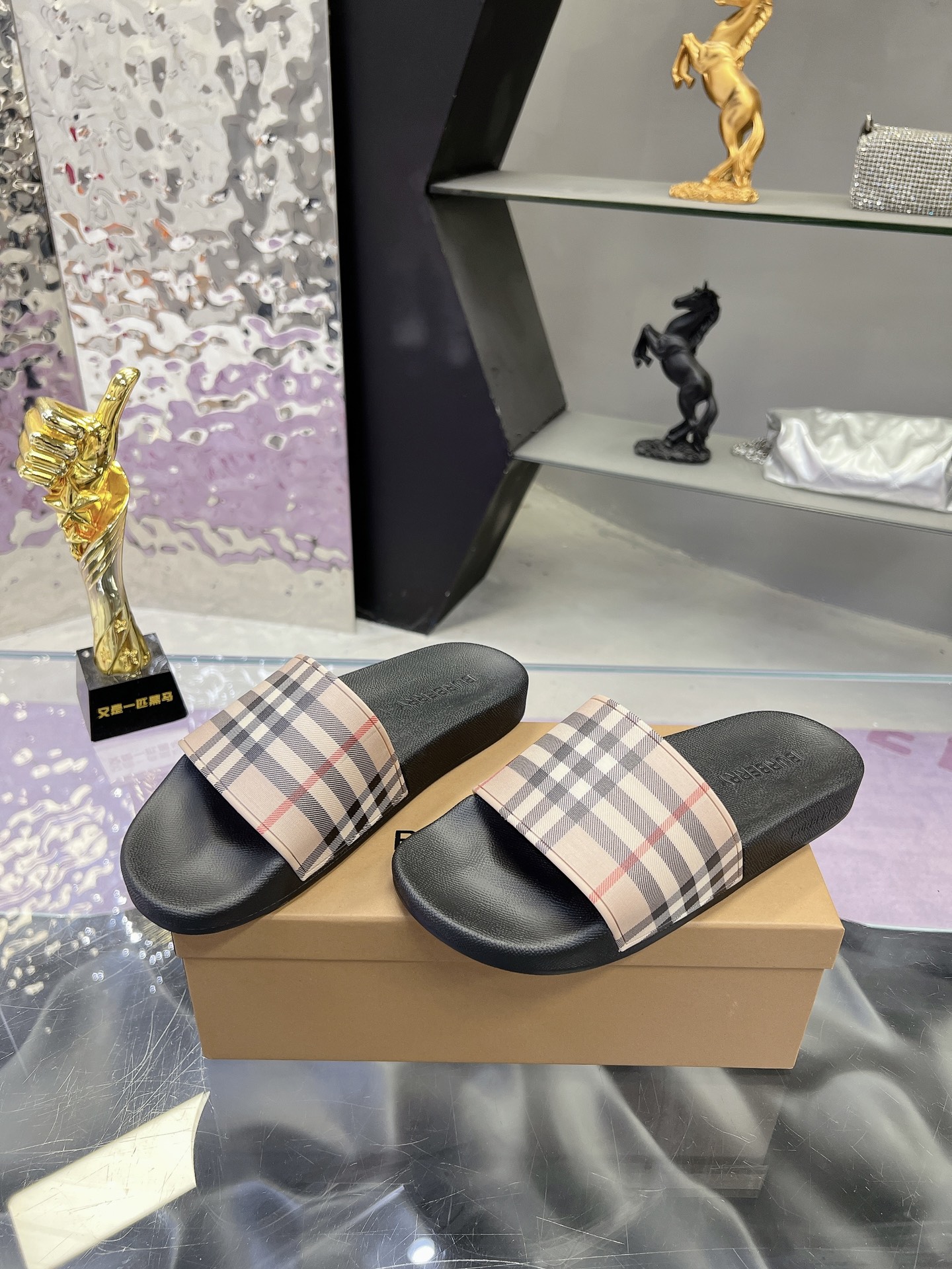 Burberry Vintage Check Slide Sandals