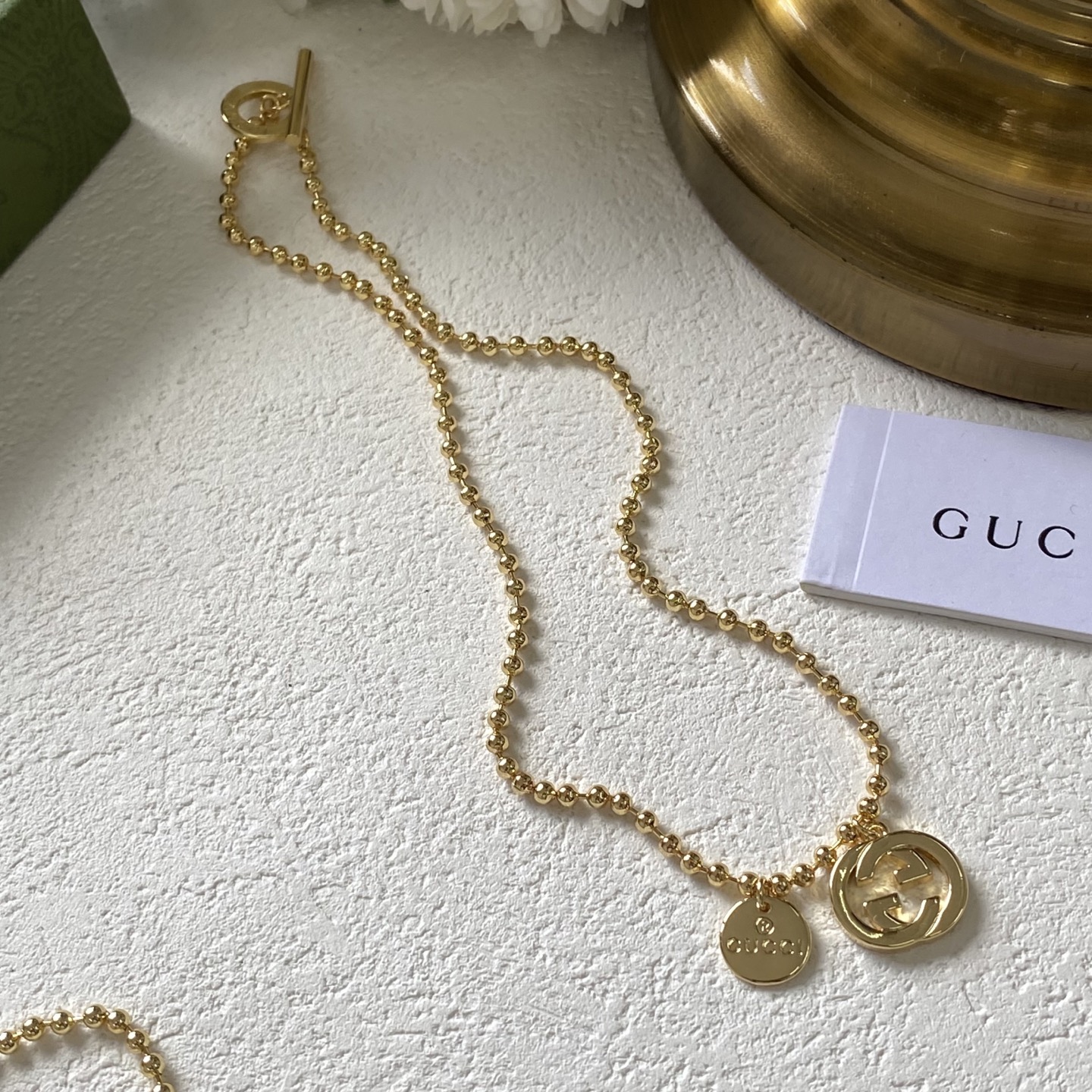 Gucci new necklace Size 41cm--Material Copper--Stamped--Gold Plated for Color Retention 8 i1751336243415 6253 0 0