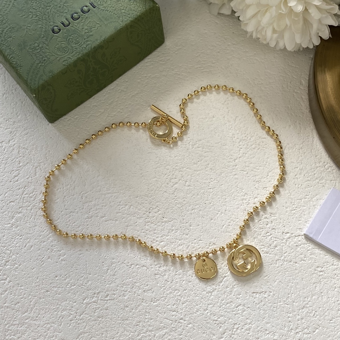 Gucci new necklace Size 41cm--Material Copper--Stamped--Gold Plated for Color Retention 9 i1751336243462 7757 0 1