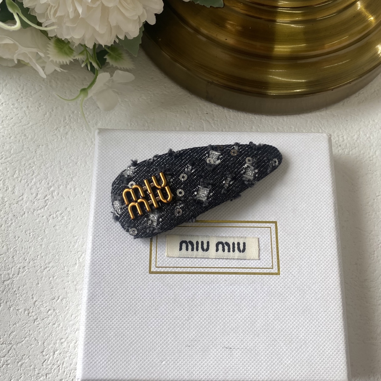 Miu Miu Velvet Butterfly Clip: Embossed Wings with Micro Crystal Details 18 i1752474214568 5293 0 7