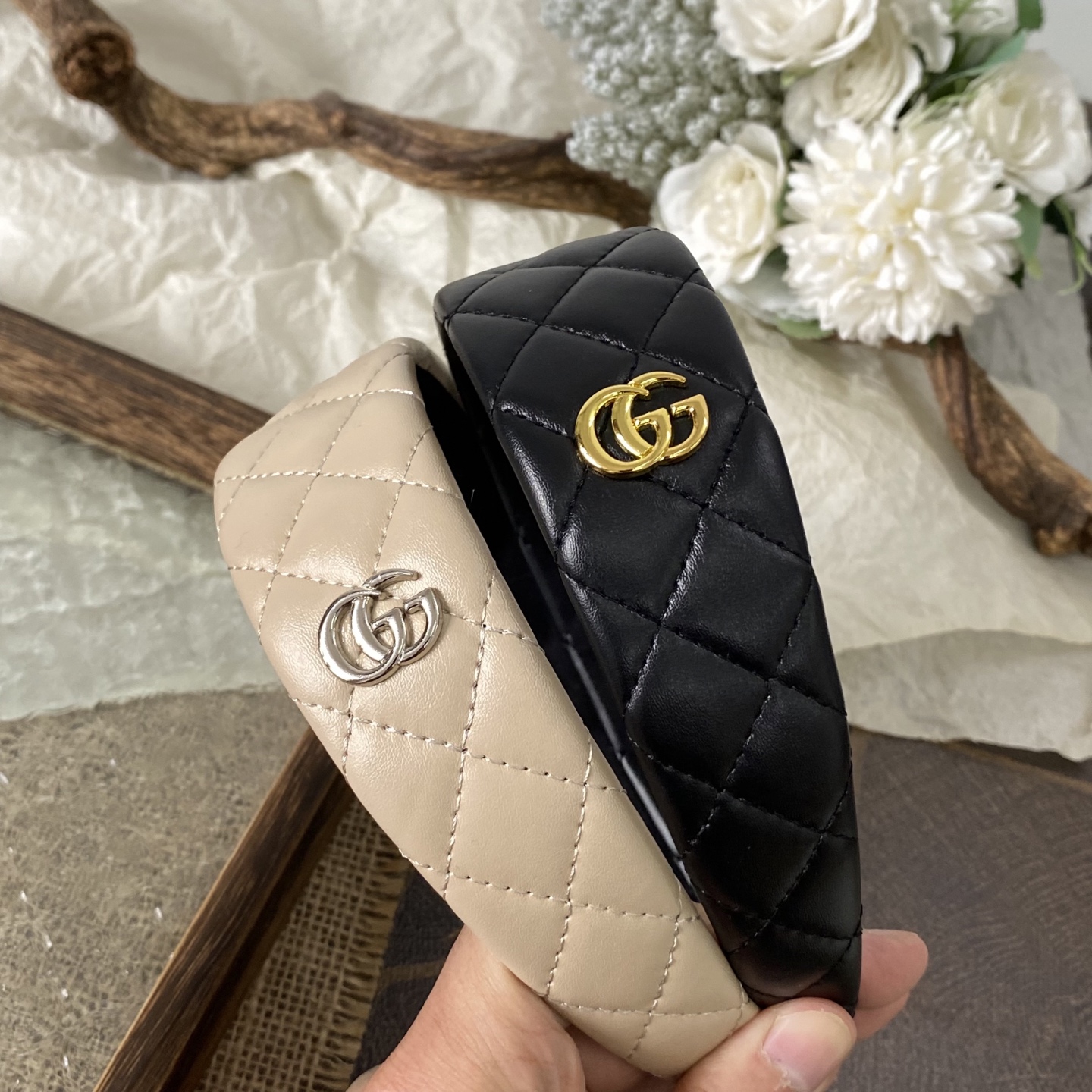 Gucci Reversible GG Canvas Headband: Double-Sided Luxury, Adjustable Fit 9 i1761190435637 4626 0 0